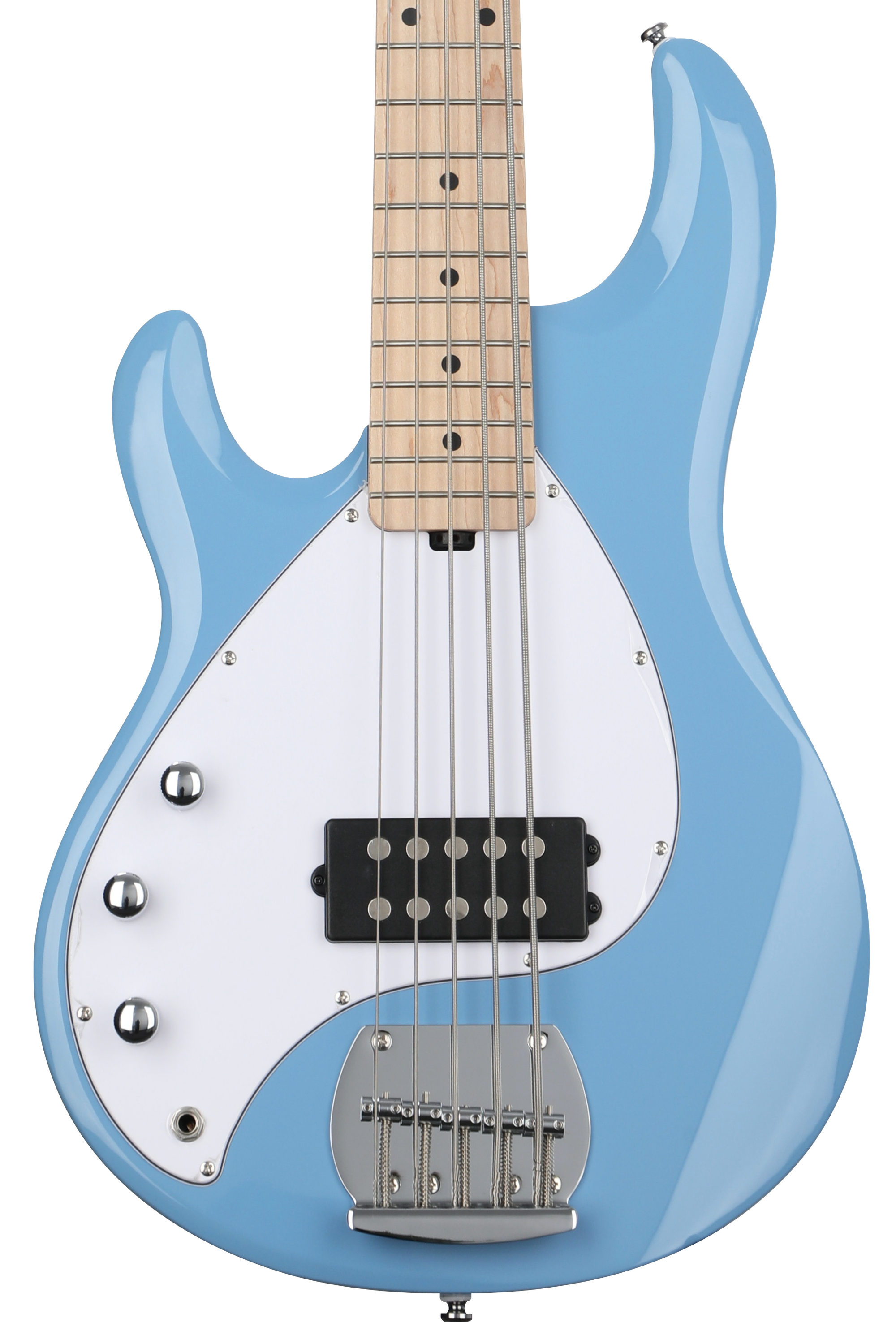 Sterling By Music Man StingRay RAY5 Bass Guitar Left-handed - Chopper Blue