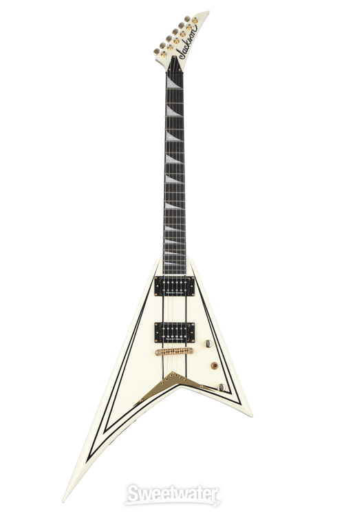 Jackson proシリーズ RRT-3 アイボリー　ランディV Jackson Pro Series Rhoads RRT3 - Ivory with Black Pinstripes