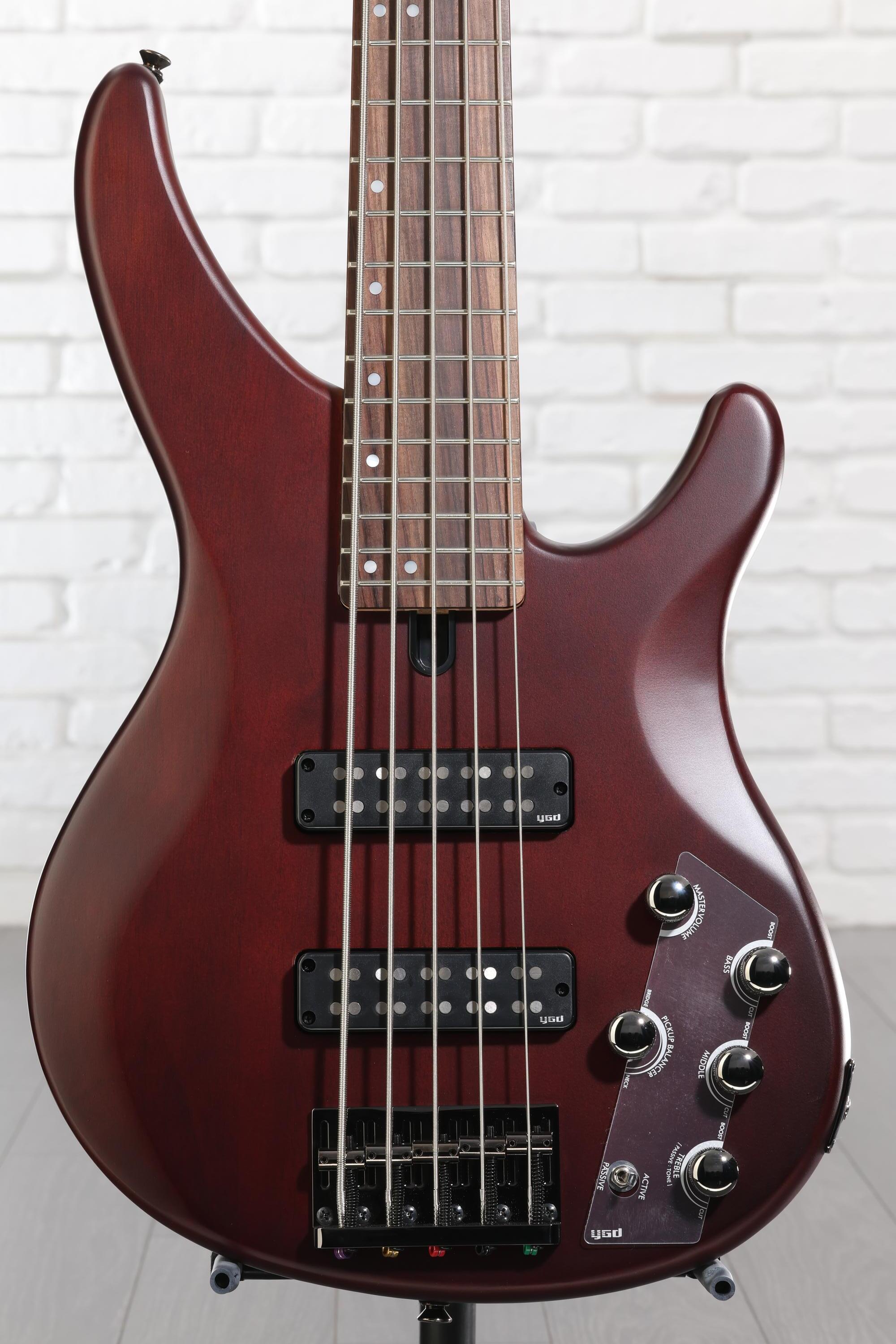 Yamaha TRBX505 5-string Bass Guitar - Translucent Brown | Sweetwater