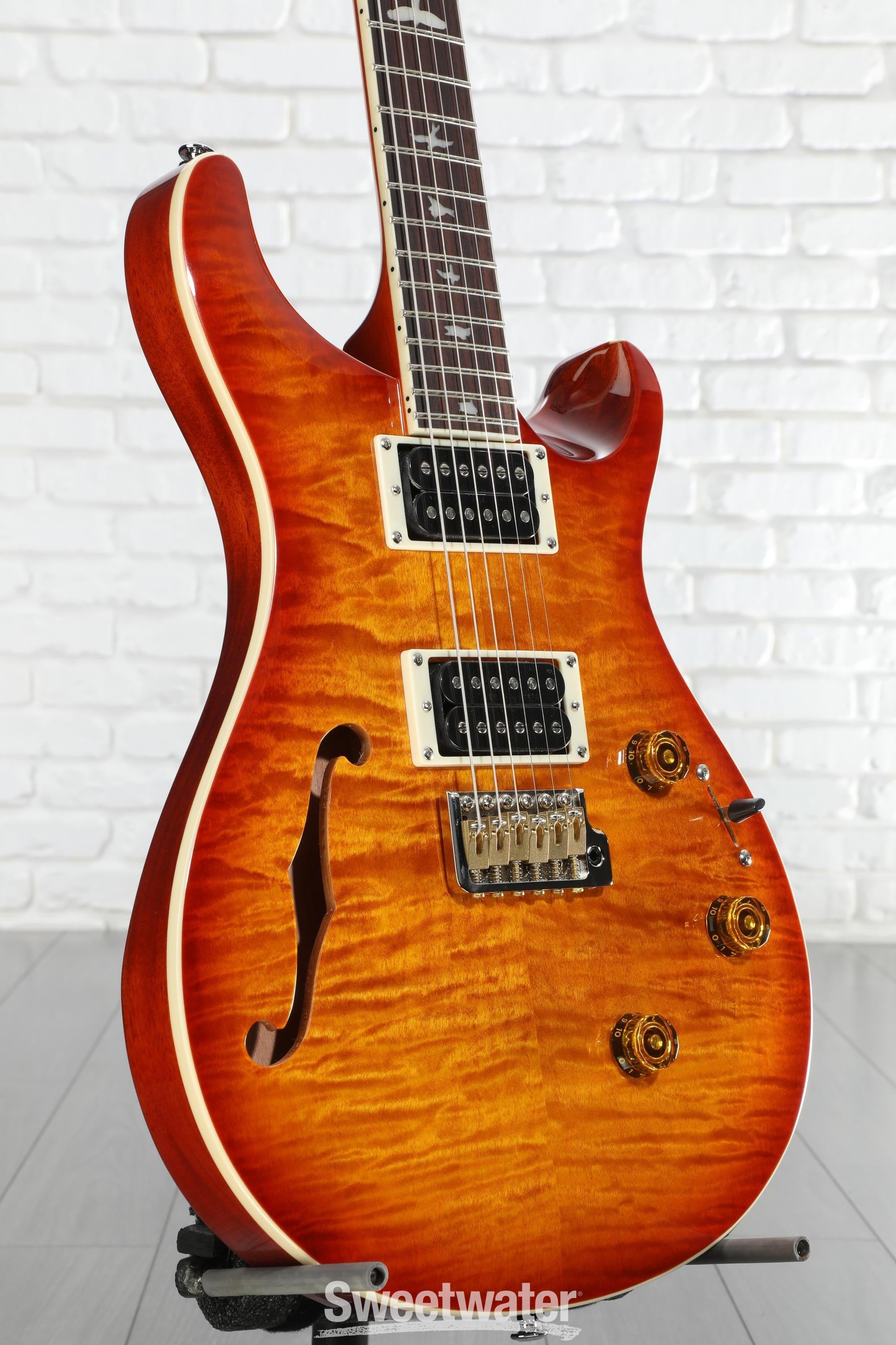 PRS SE Custom 24 Semi-Hollow Piezo Electric Guitar - Vintage