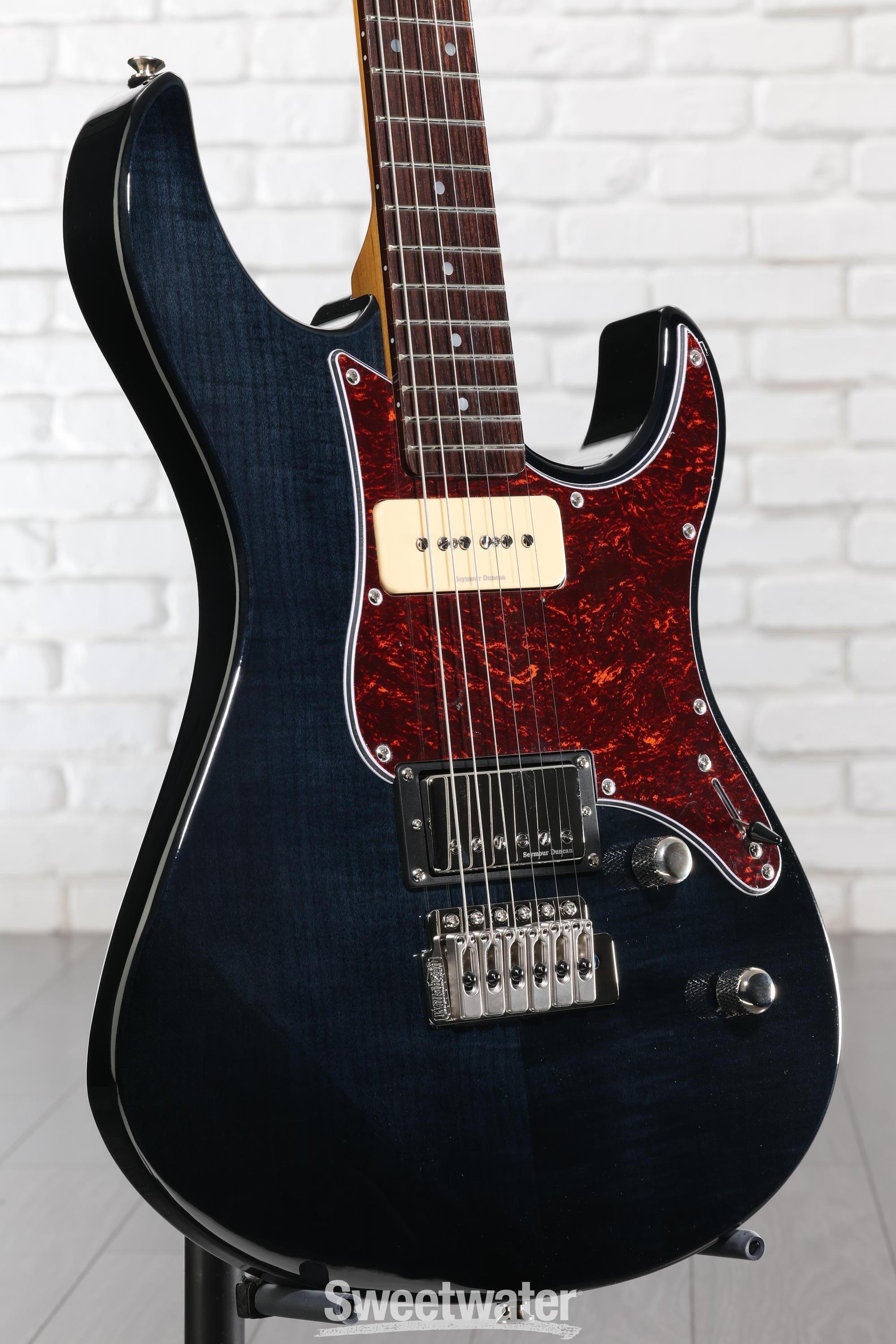 Yamaha PAC611VFM Pacifica Electric Guitar - Trans Black | Sweetwater