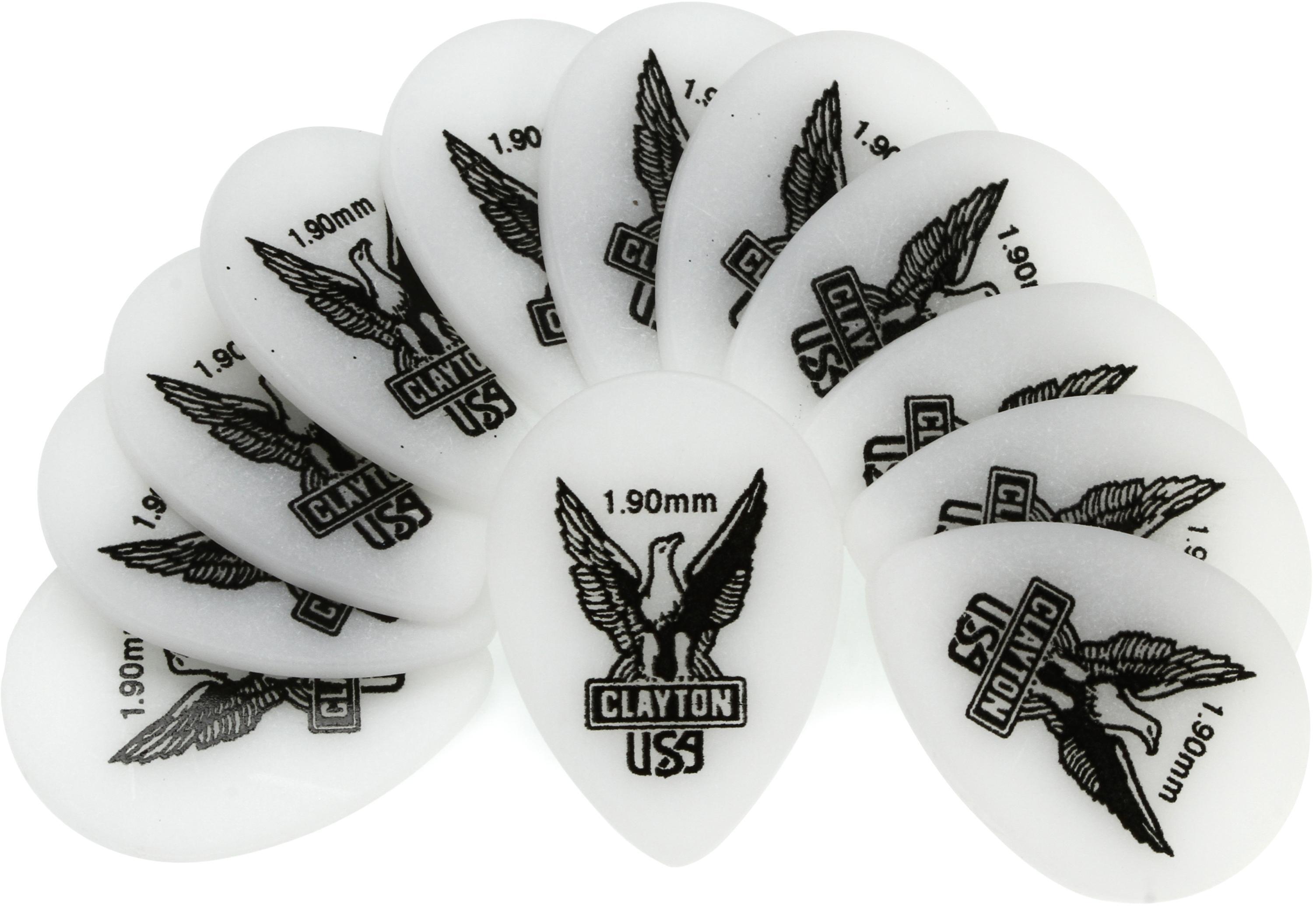 Photo of Clayton Acetal Small Teardrop Picks 1.90mm (12-pack)