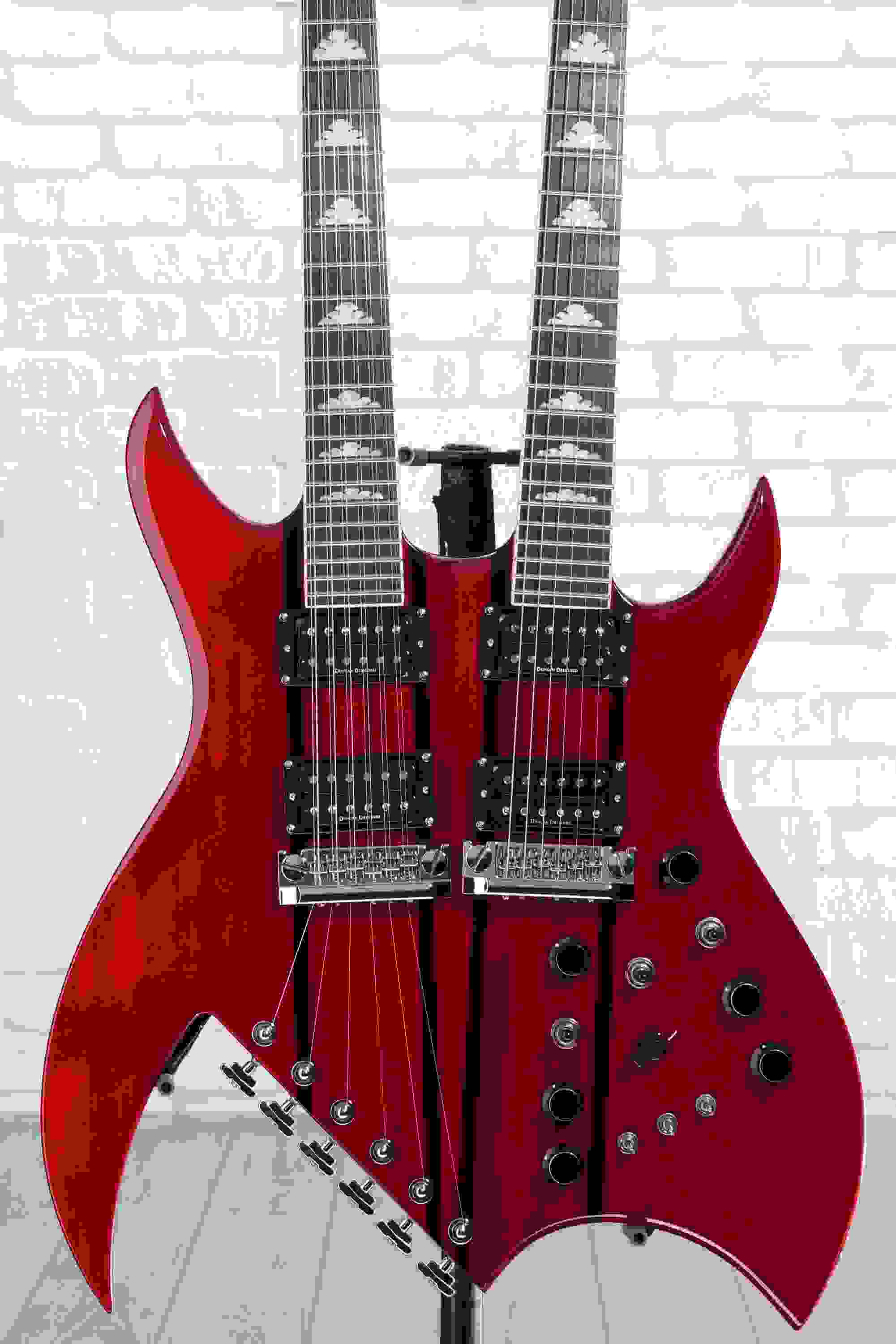 B.C. Rich Rich B Legacy Doubleneck Electric Guitar - Trans Red