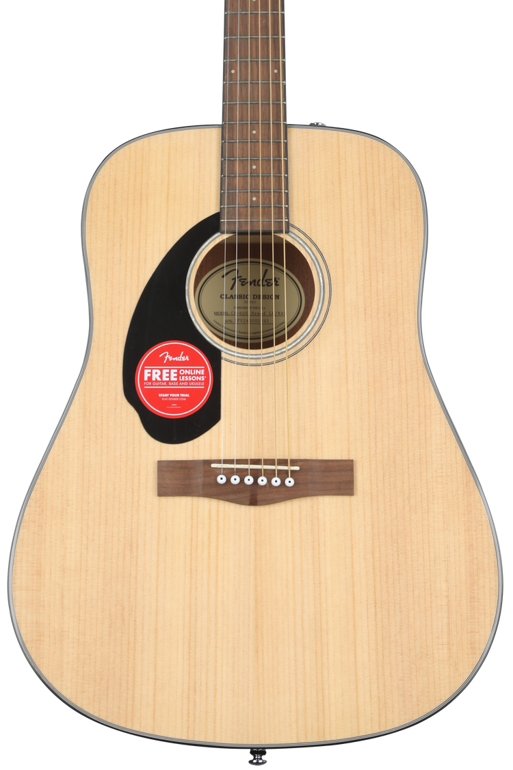 Fender CD-60S Left-Handed Acoustic Guitar - Natural | Sweetwater