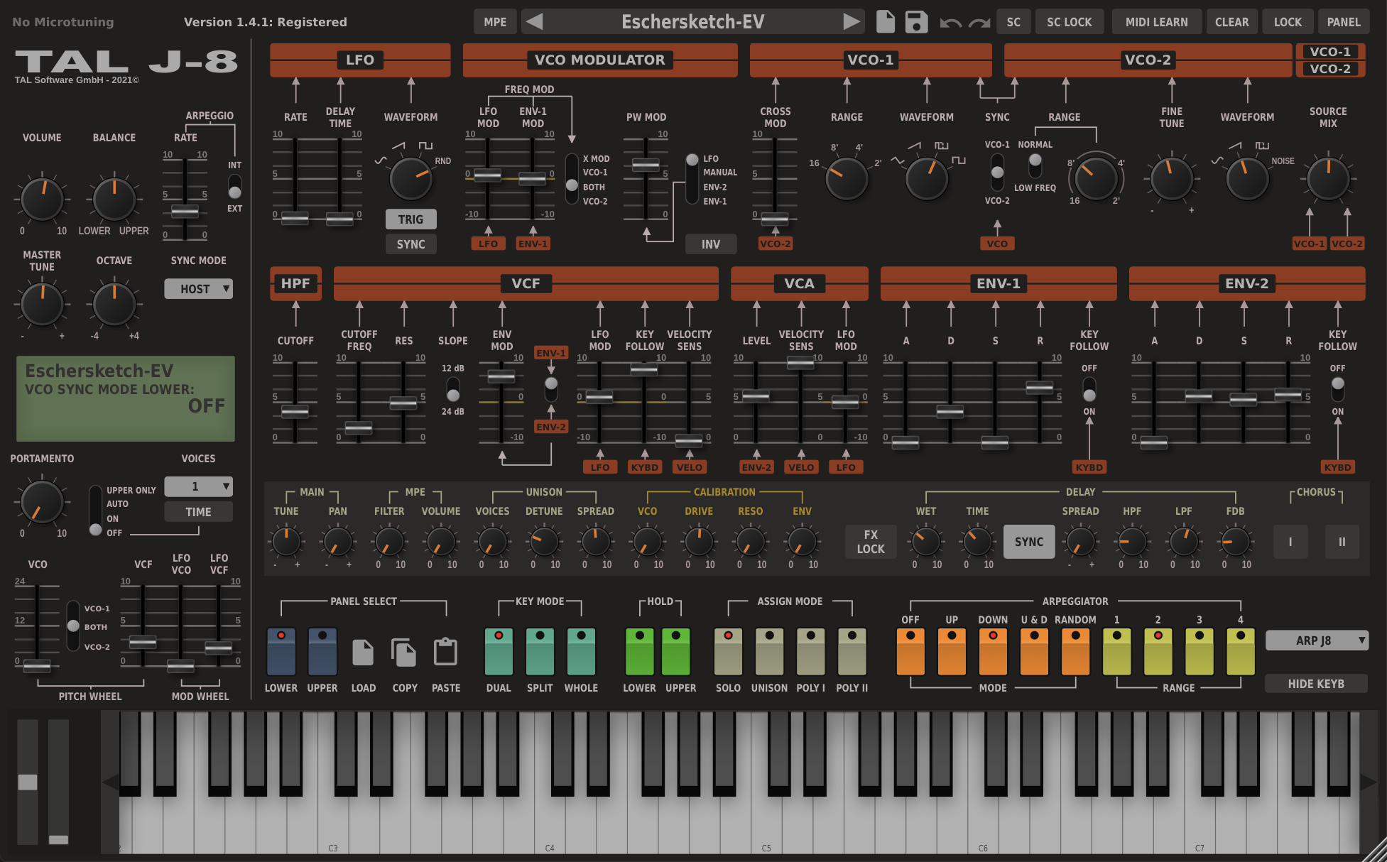 Photo of TAL Software TAL-J-8 Virtual Analog Synthesizer Plug-in