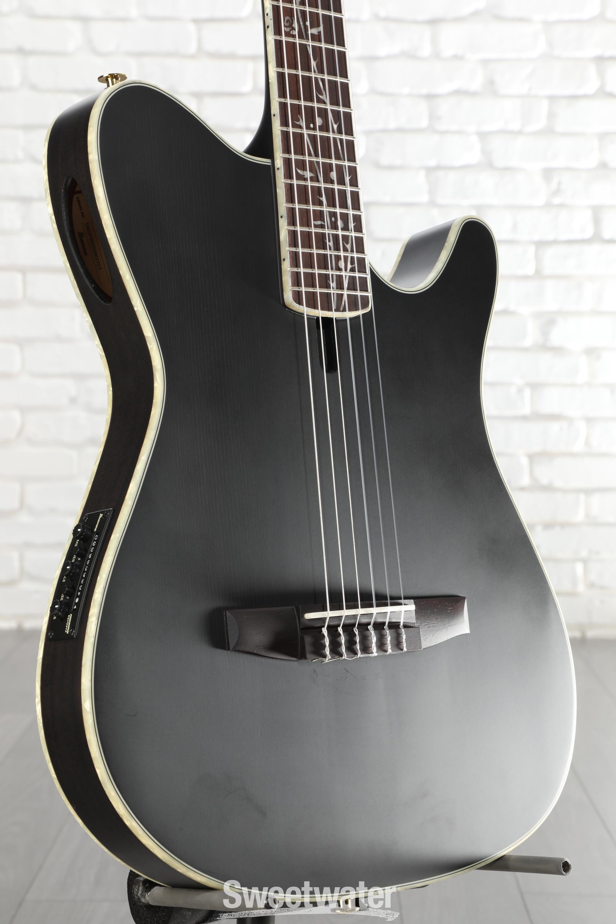 Photo of Ibanez TOD10N Tim Henson Signature Nylon-string Acoustic-electric Guitar - Black