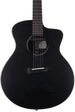 Photo of Ibanez Jon Gomm Signature JGM10 Acoustic-electric Guitar - Black Satin Top, Natural High-gloss Back and Sides
