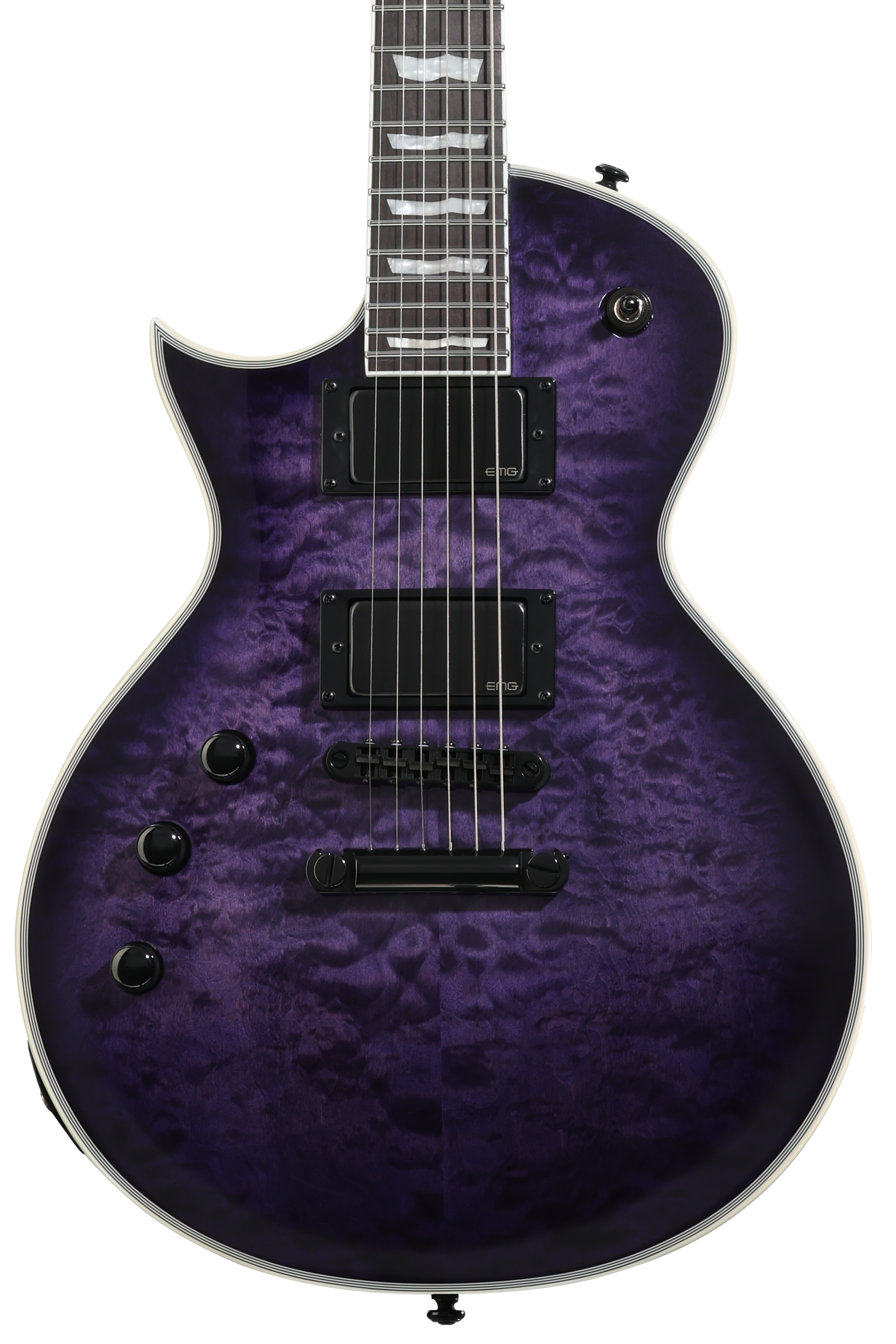 ESP LTD EC-1000 Left-handed Electric Guitar - See Thru Purple Sunburst