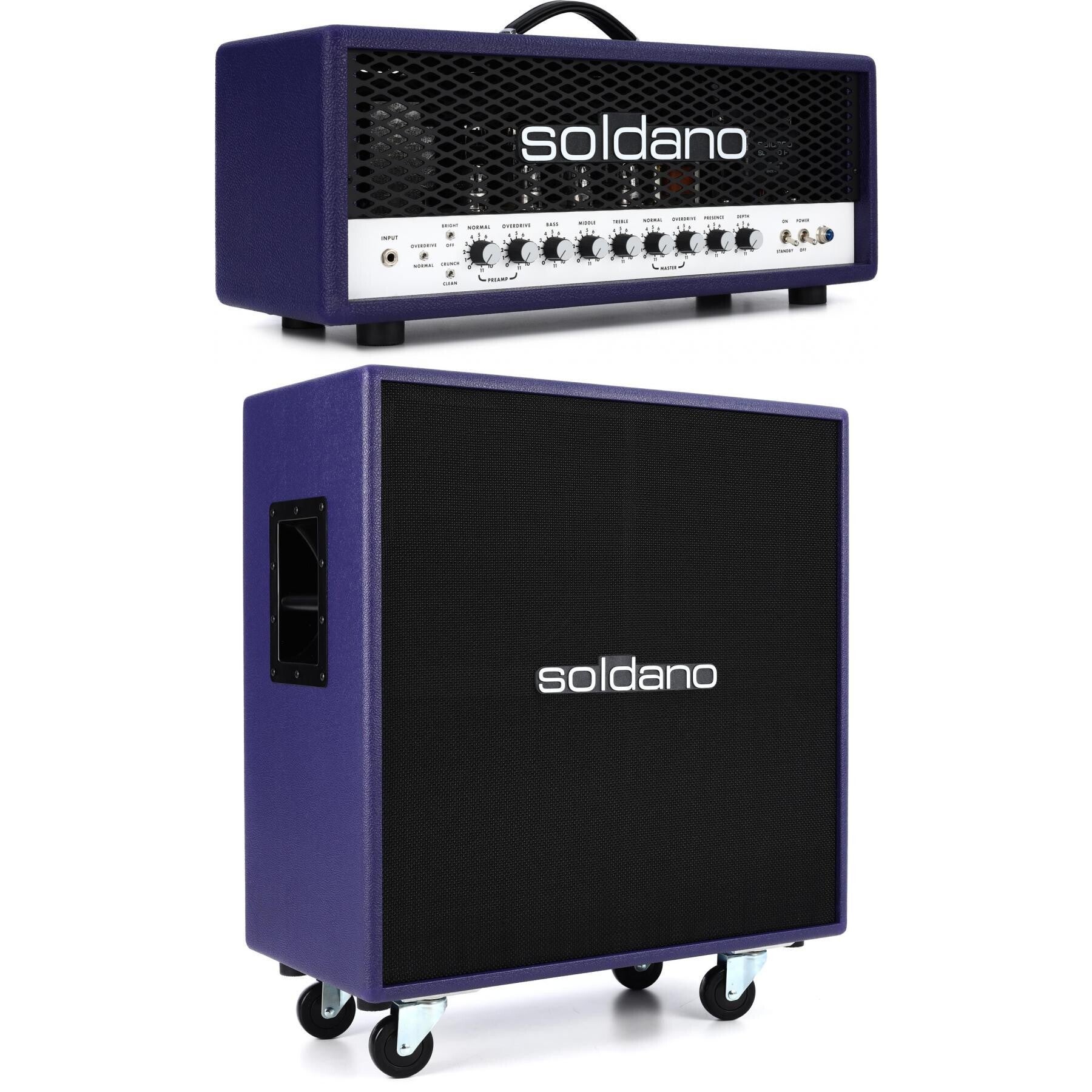 Soldano SLO-100 Super Lead Overdrive 100-watt Tube Head with 240-watt 4x12  Cabinet - Purple