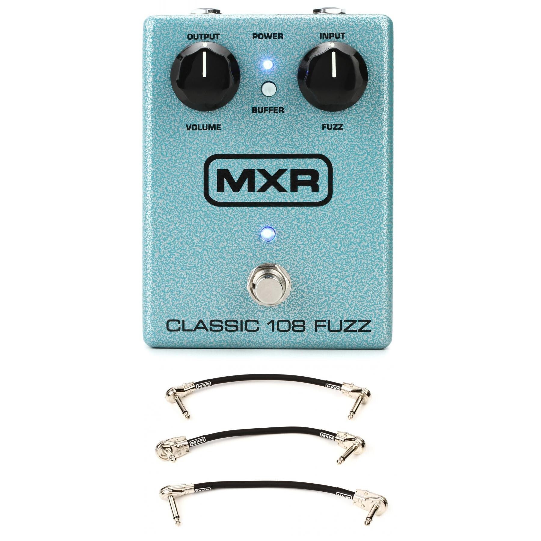 MXR M173 Classic 108 Fuzz Pedal with 3 Patch Cables