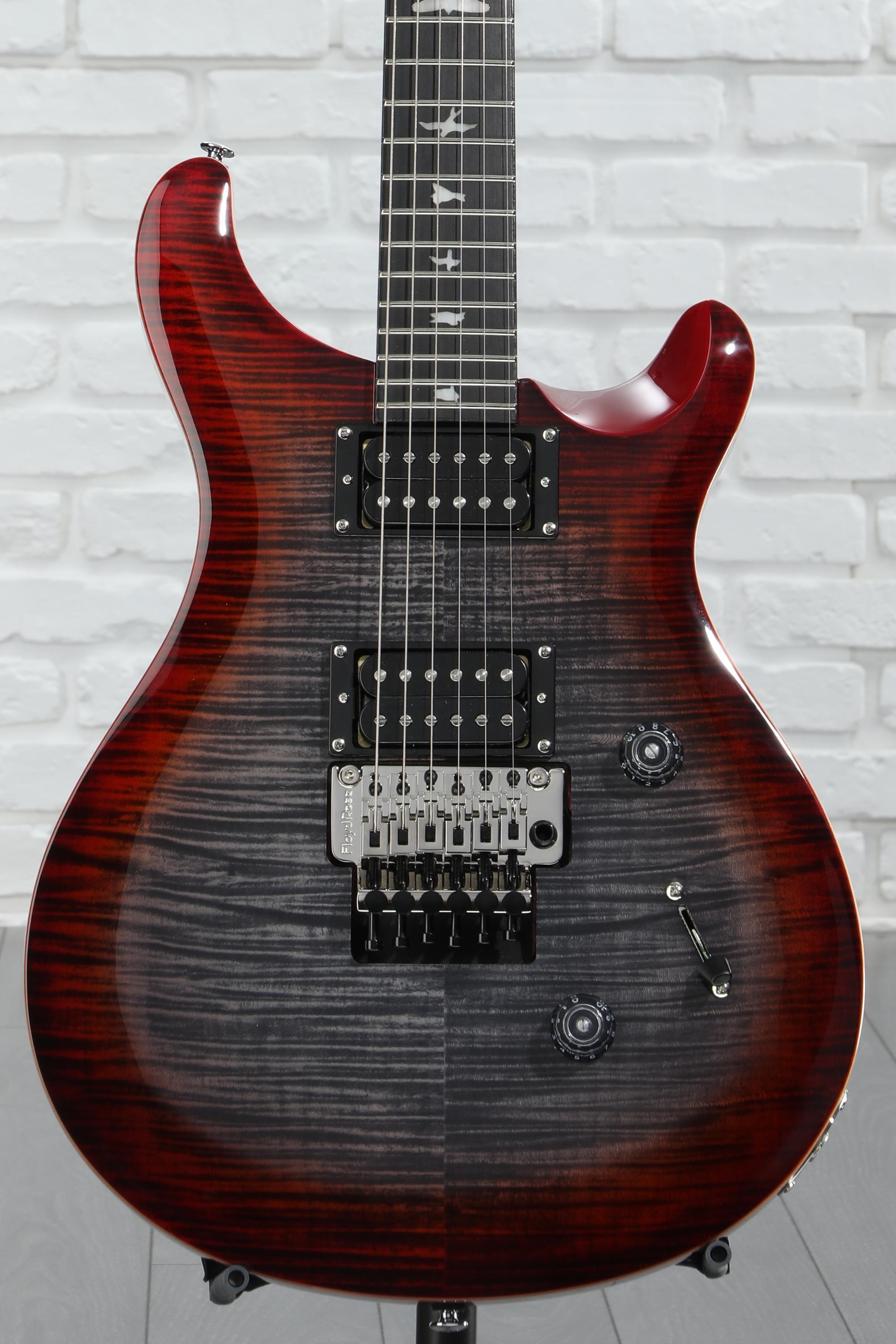 PRS SE Custom 24 Floyd Electric Guitar - Charcoal Cherry