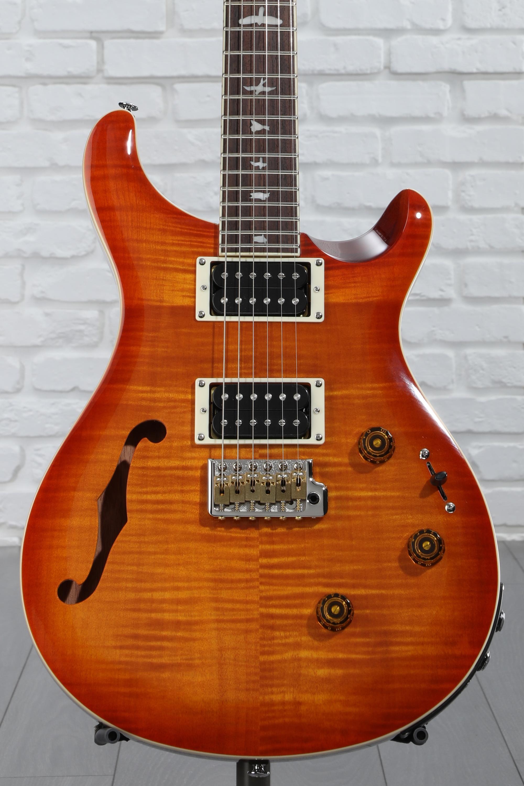 ギター PRS Custom 24 Semi-Hollow Amazon.com: PRS SE Custom 24 Semi-Hollow Piezo, Orange Tiger
