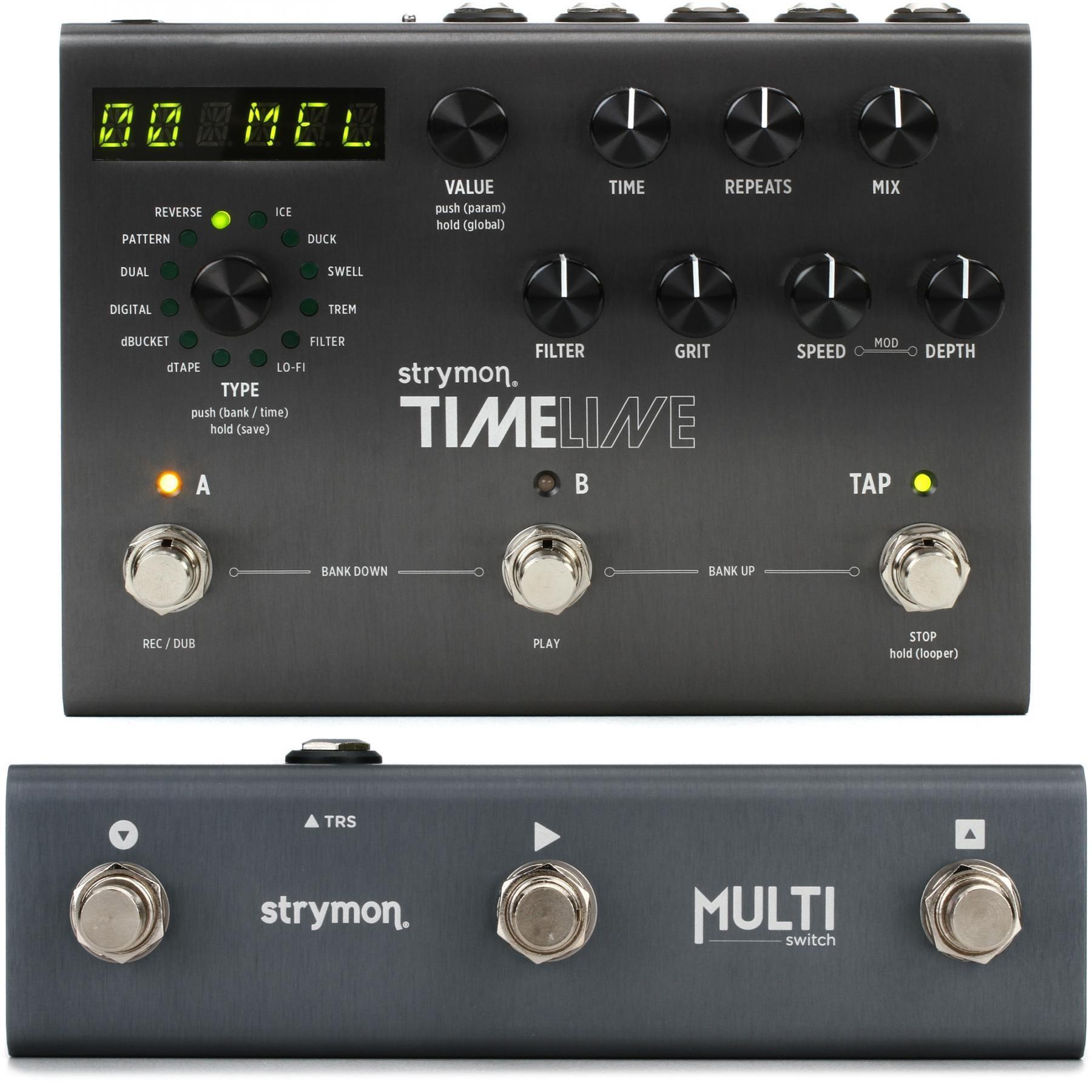 Strymon TimeLine Multidimensional Delay Pedal and Footswitch Pack