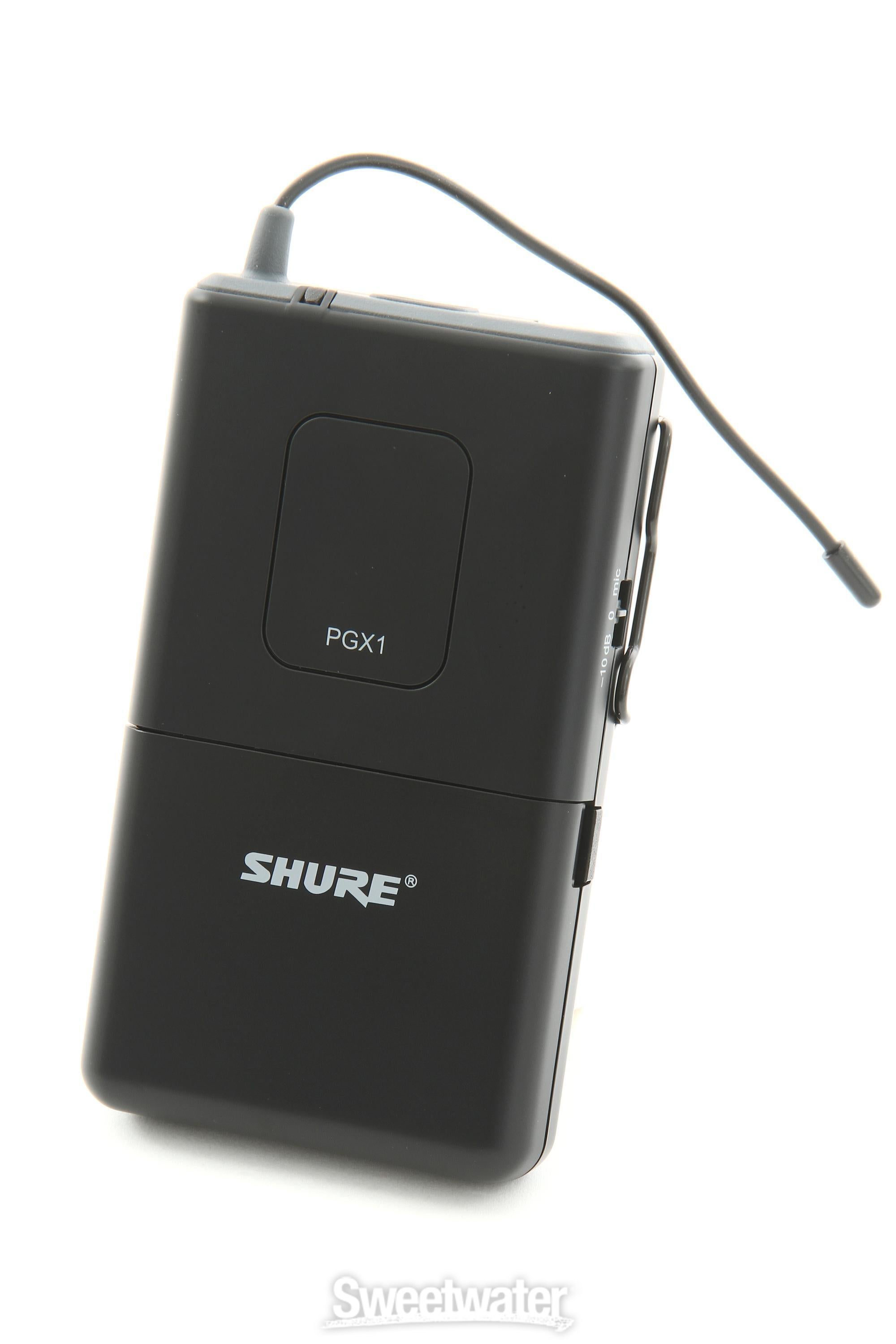 Shure PGX1 Bodypack Transmitter - J6 Band, 572 - 590 MHz | Sweetwater