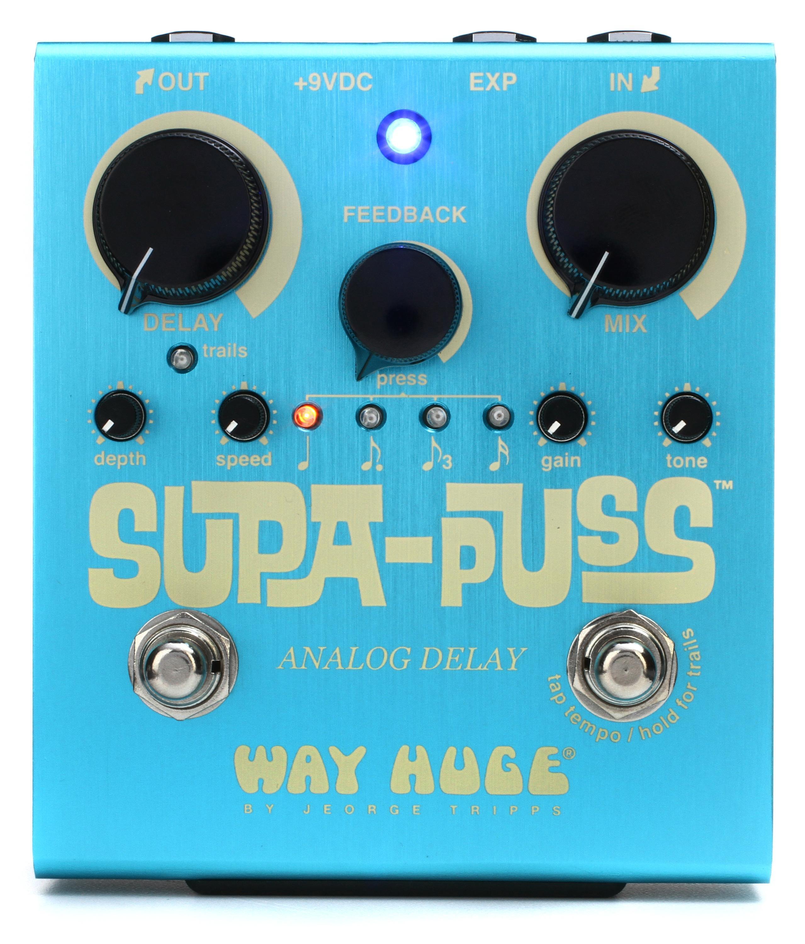 Way Huge Supa-Puss Analog Delay Pedal with Tap Tempo