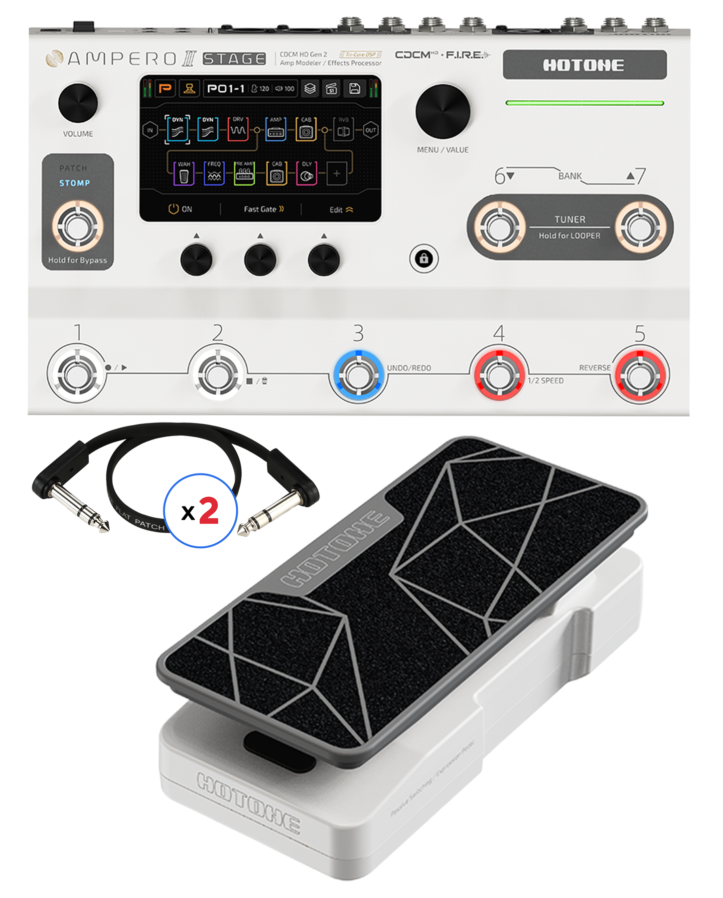 Hotone Ampero II Stage Amp Modeler/Effects Processor Pedal with