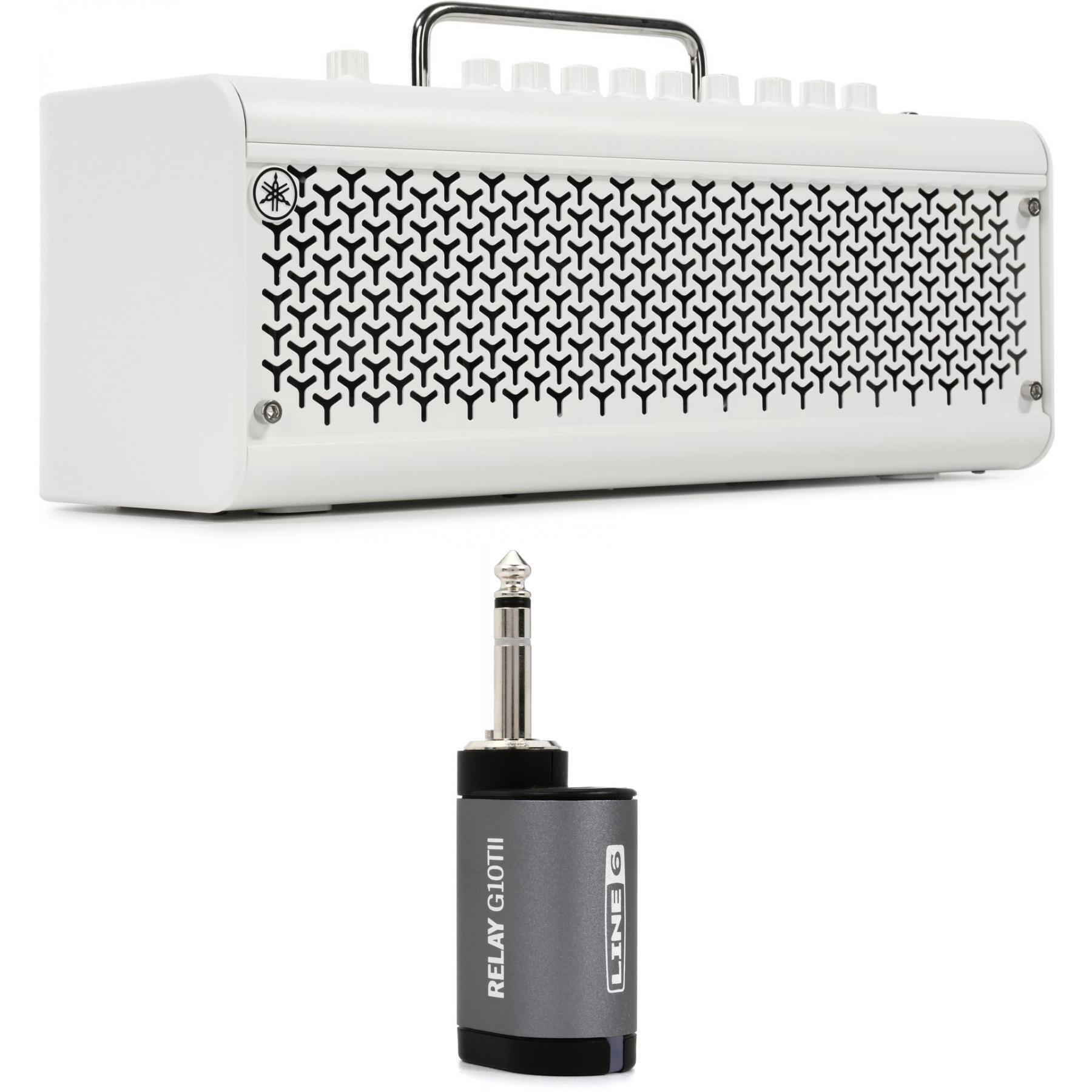 Yamaha THR30 II Wireless 30-watt Modeling Combo Amp and Line 6 Relay G10II  Transmitter - White