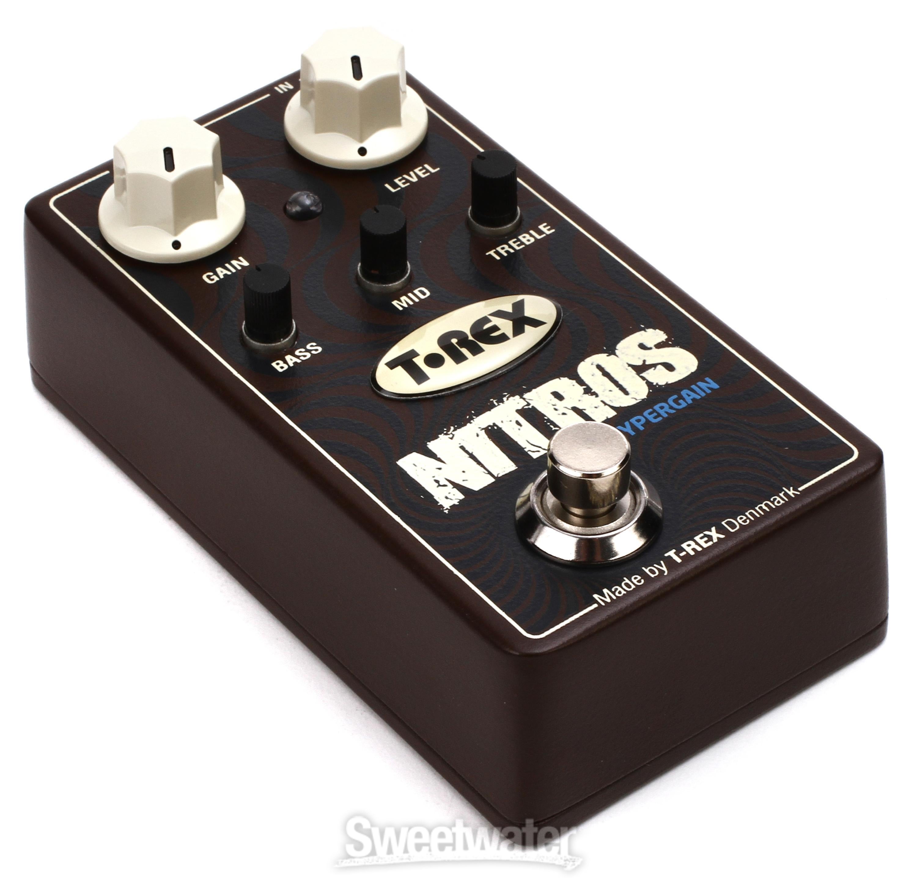 T-Rex Nitros Hypergain Distortion Pedal with Active 3-band