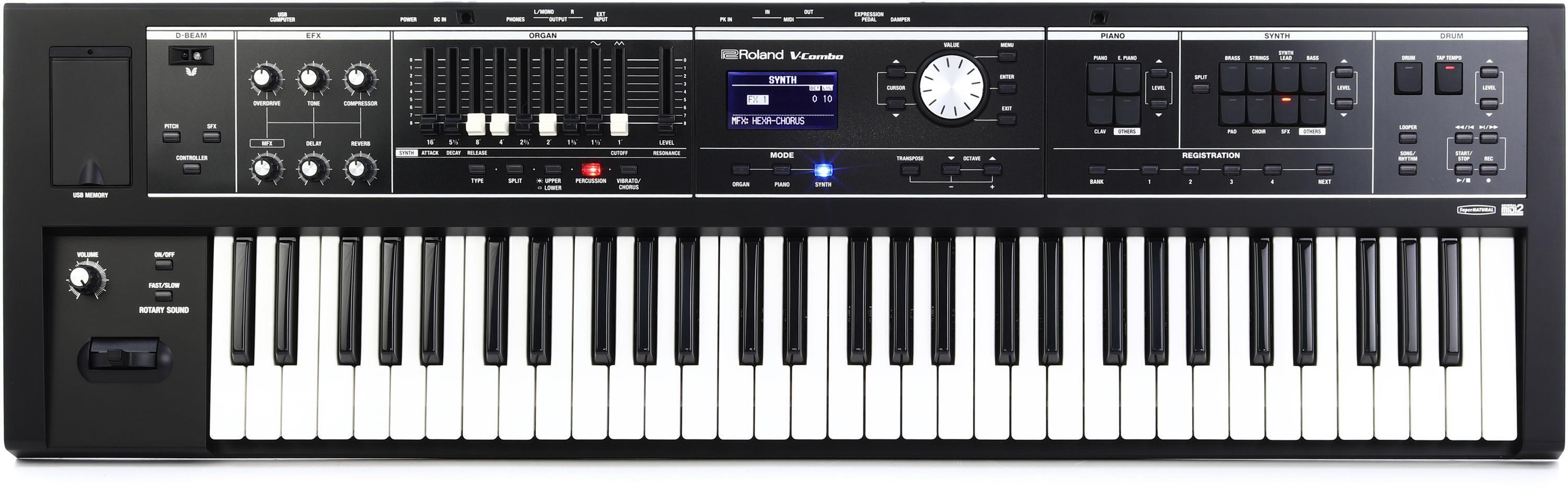 Roland V-Combo VR-09-B 61-key Stage Performance Keyboard | Sweetwater