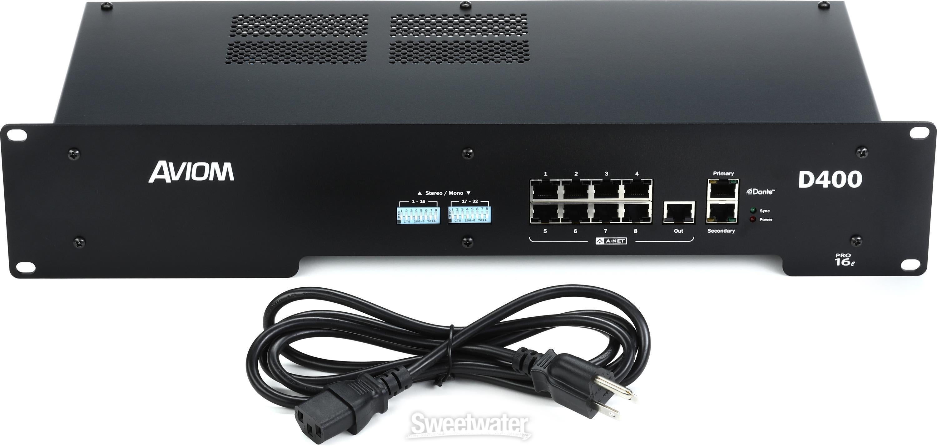 Aviom D400-Dante A-Net Distributor | Sweetwater