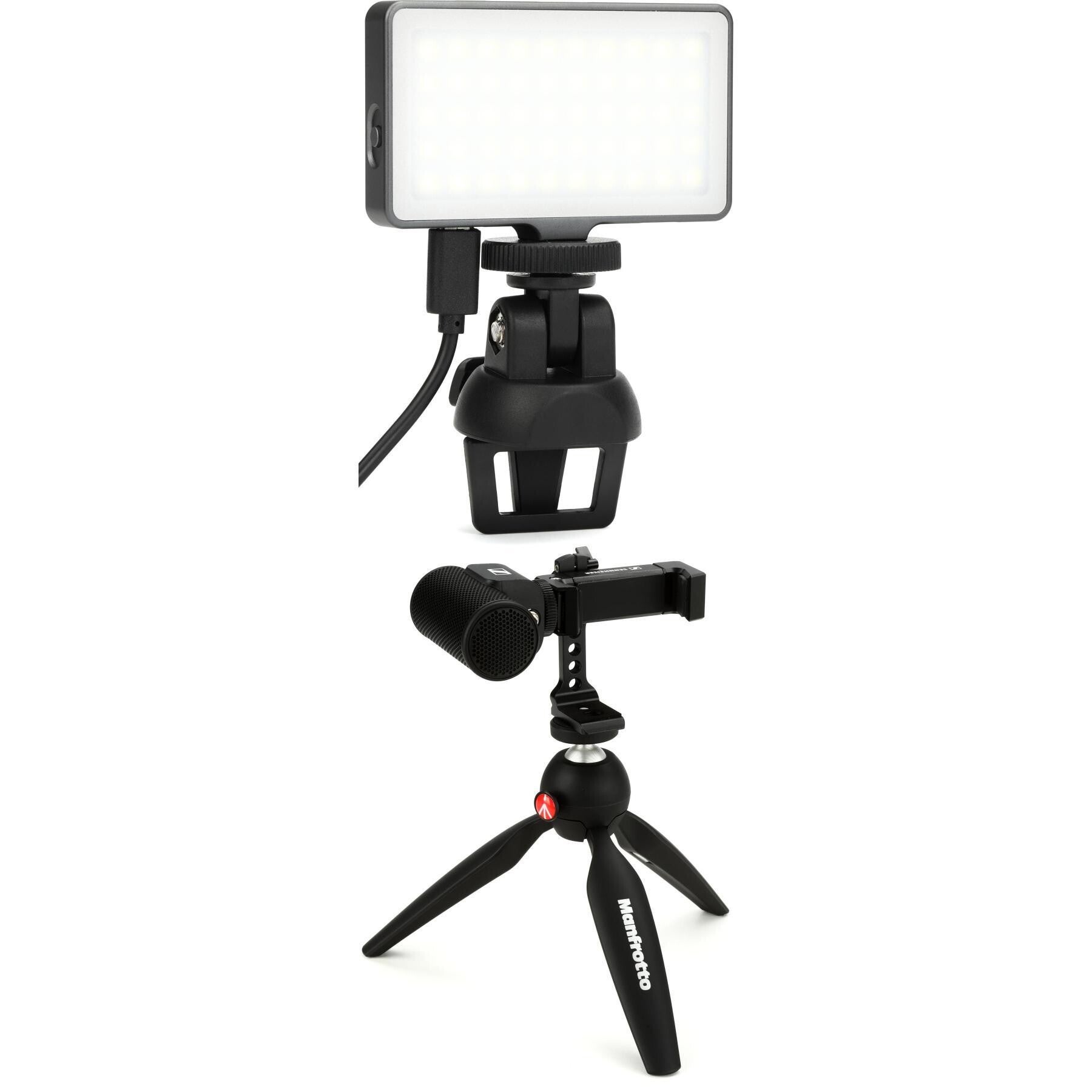 Sennheiser MKE200 Directional Camera Microphone and Phottix M5 LED