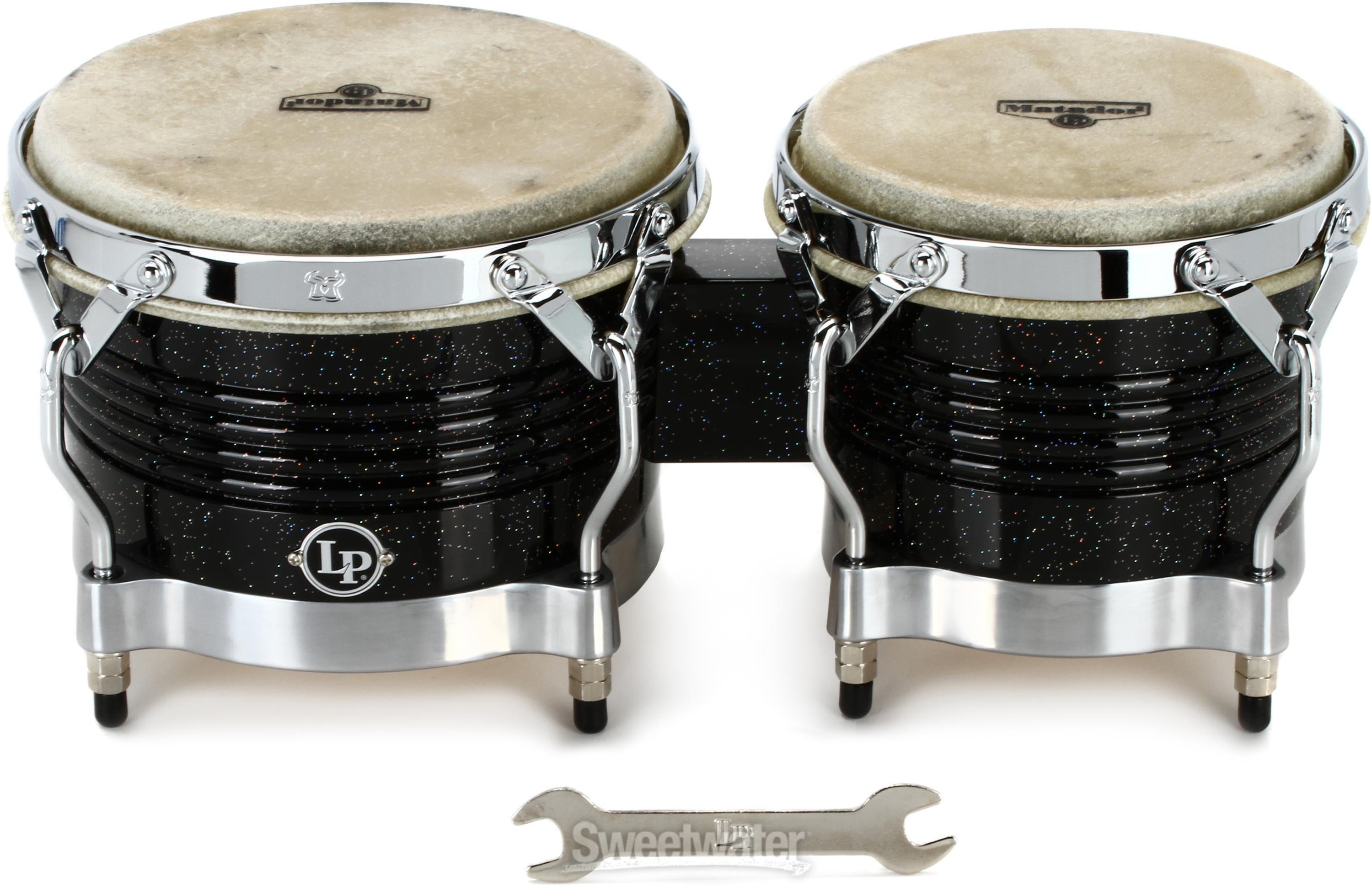 Latin Percussion Matador Wood Bongos - Black Nebula - Sweetwater