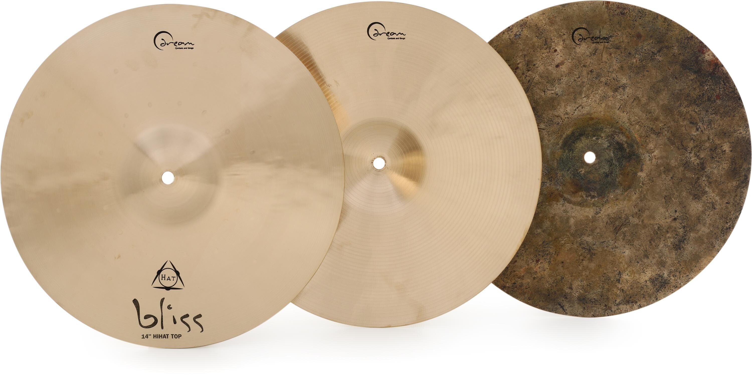 Dream TriHat14D Hi-hat Cymbal Set - 14-inch