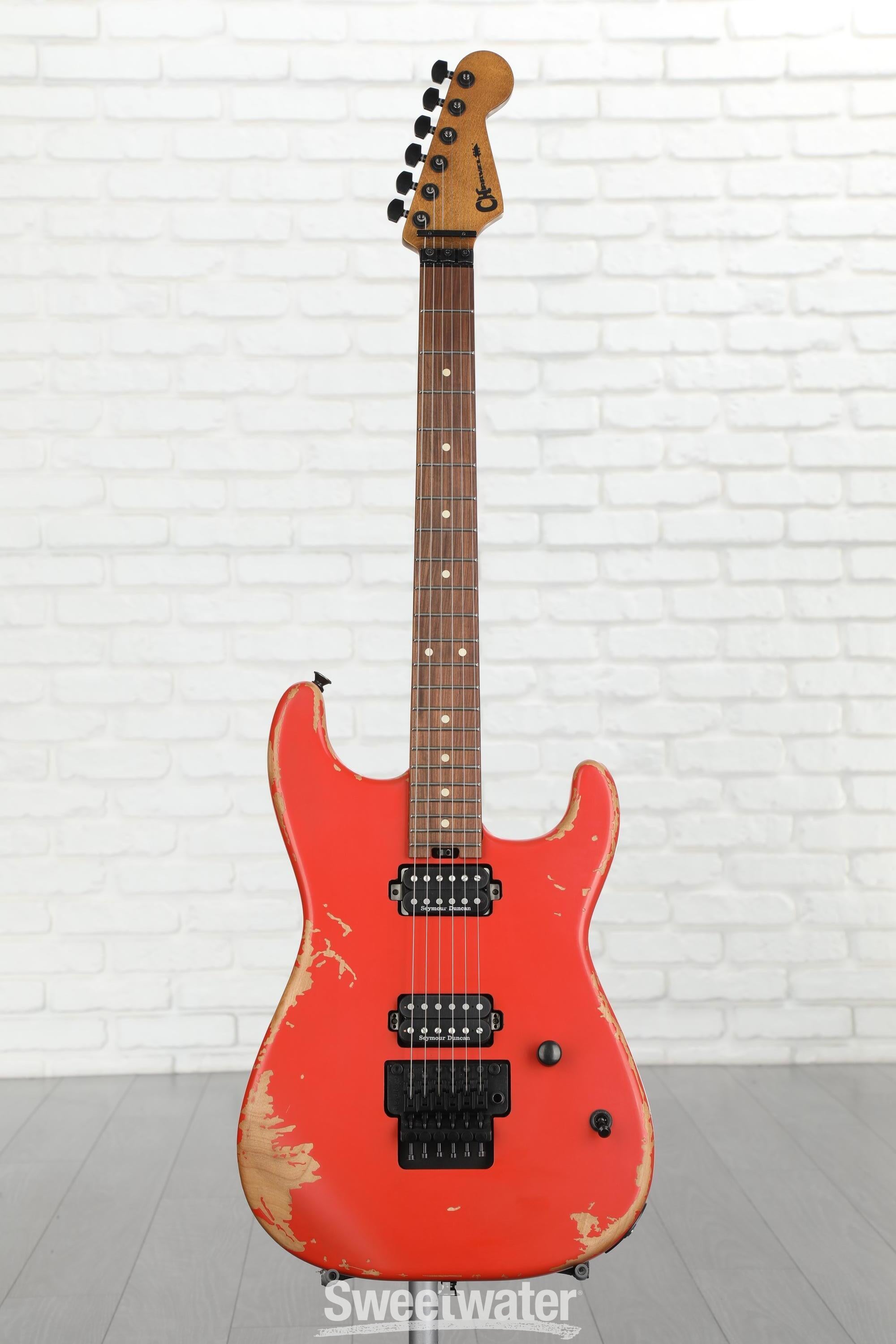 Charvel Pro-Mod Relic San Dimas Style 1 HH FR PF Electric Guitar -  Weathered Orange