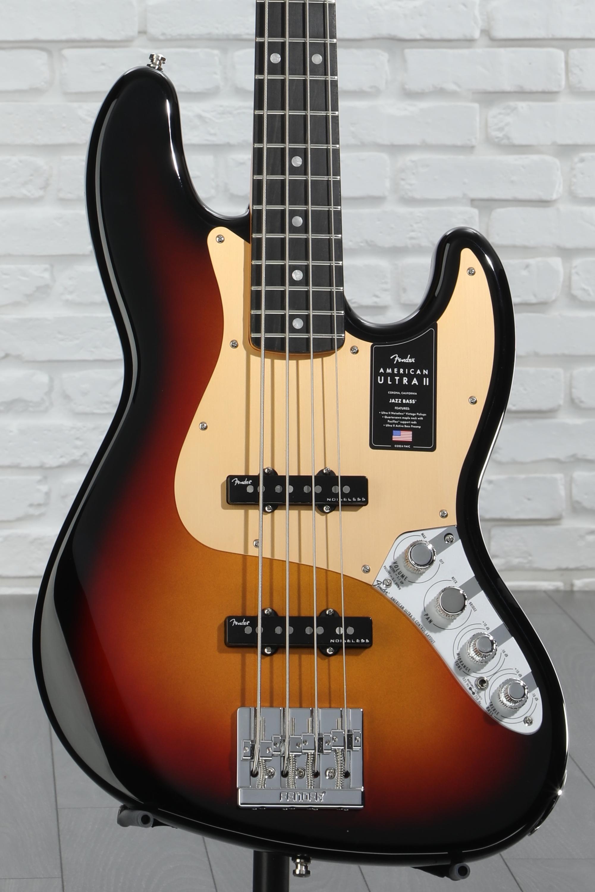 Fender American Ultra II Jazz Bass - Ultraburst, Ebony