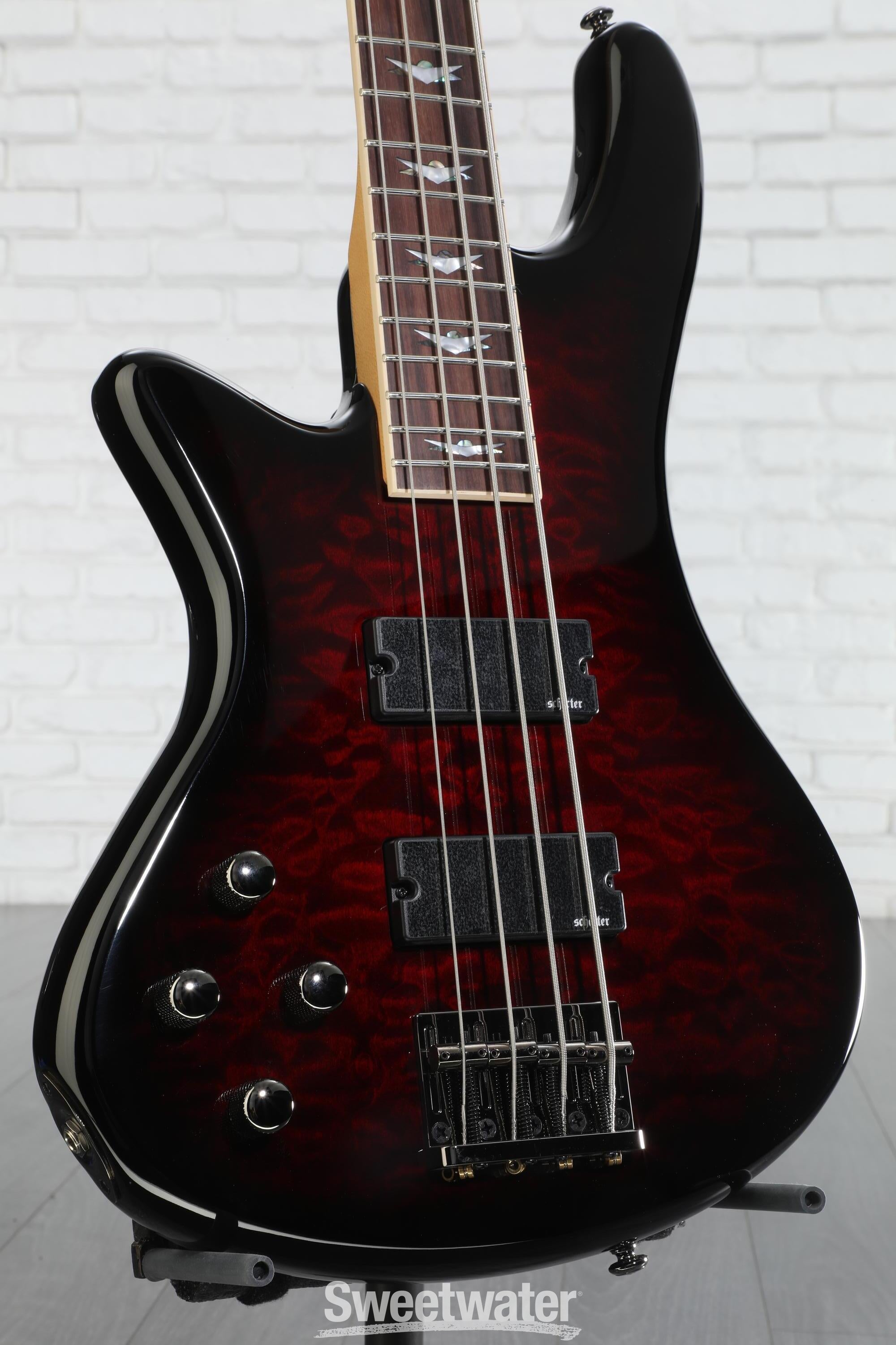 Schecter Stiletto Extreme 4 LH Left-handed Bass Guitar - Black