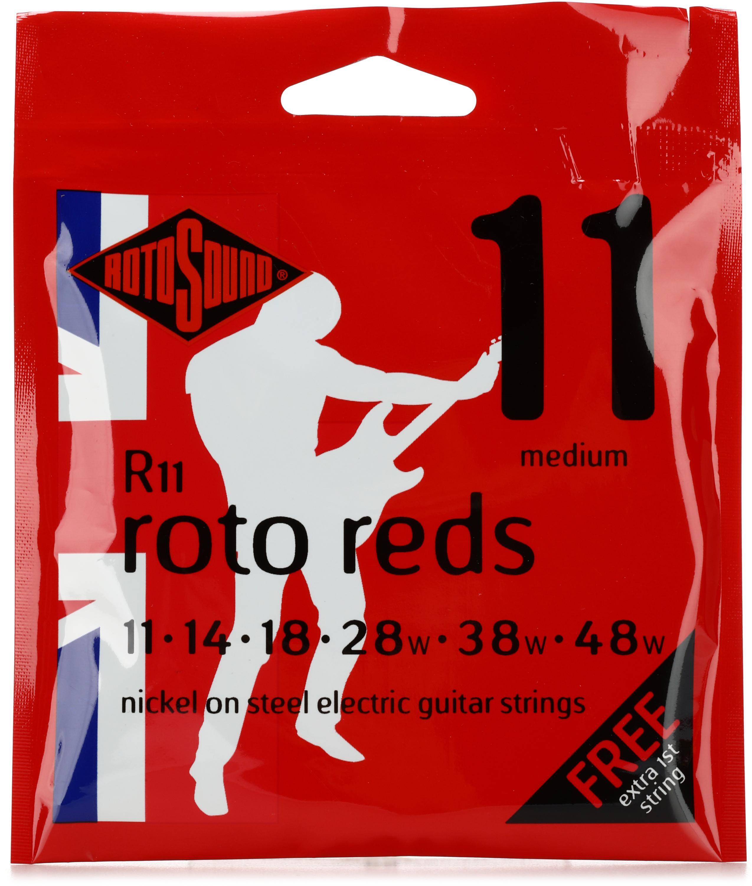 Rotosound R11 Roto Reds Nickel On Steel Electric Guitar Strings - .011-.048  Medium