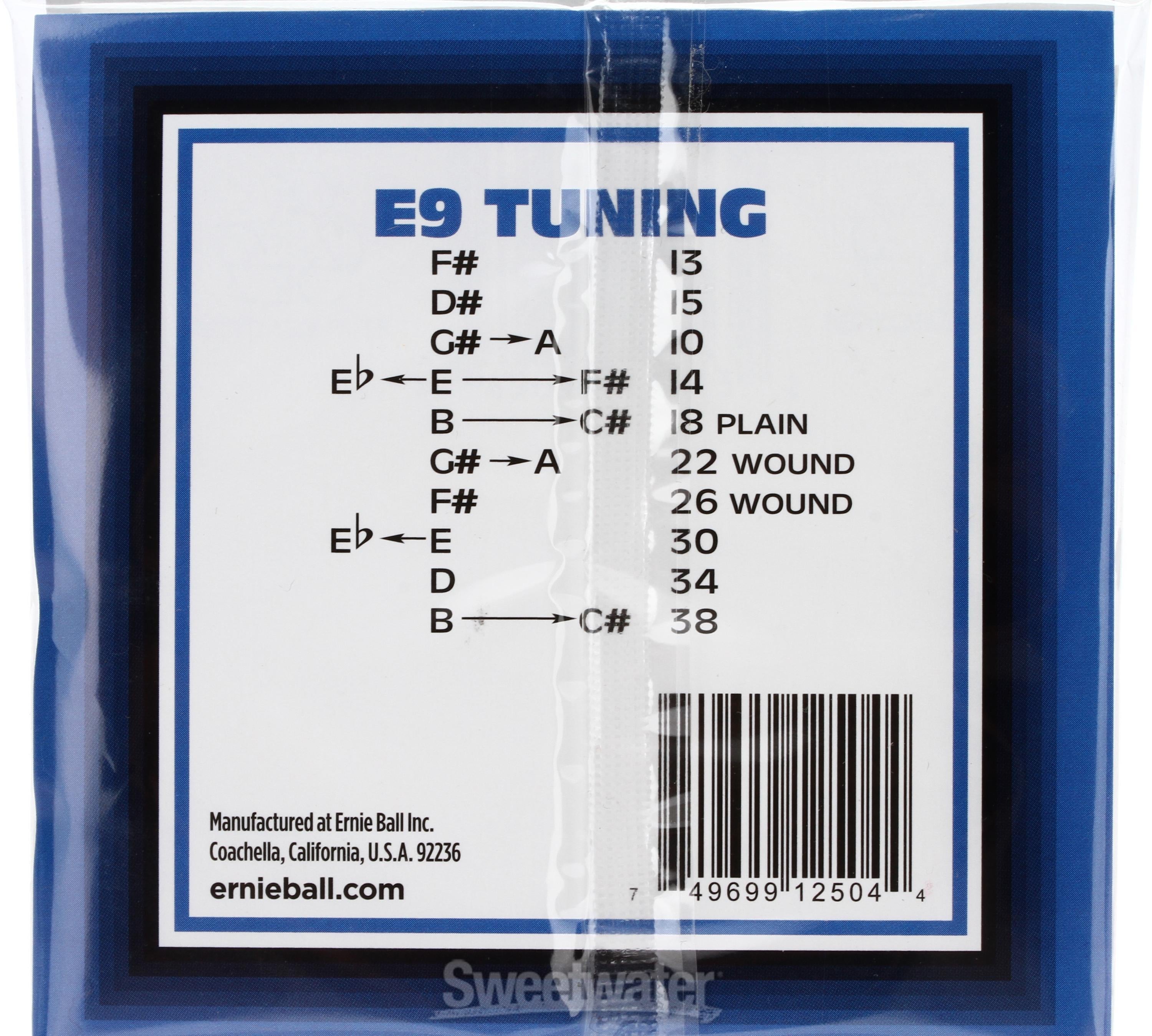 Ernie Ball 2504 Pedal Steel E9 Tuning Stainless Steel Guitar Strings  .013-.038 10-string Sweetwater
