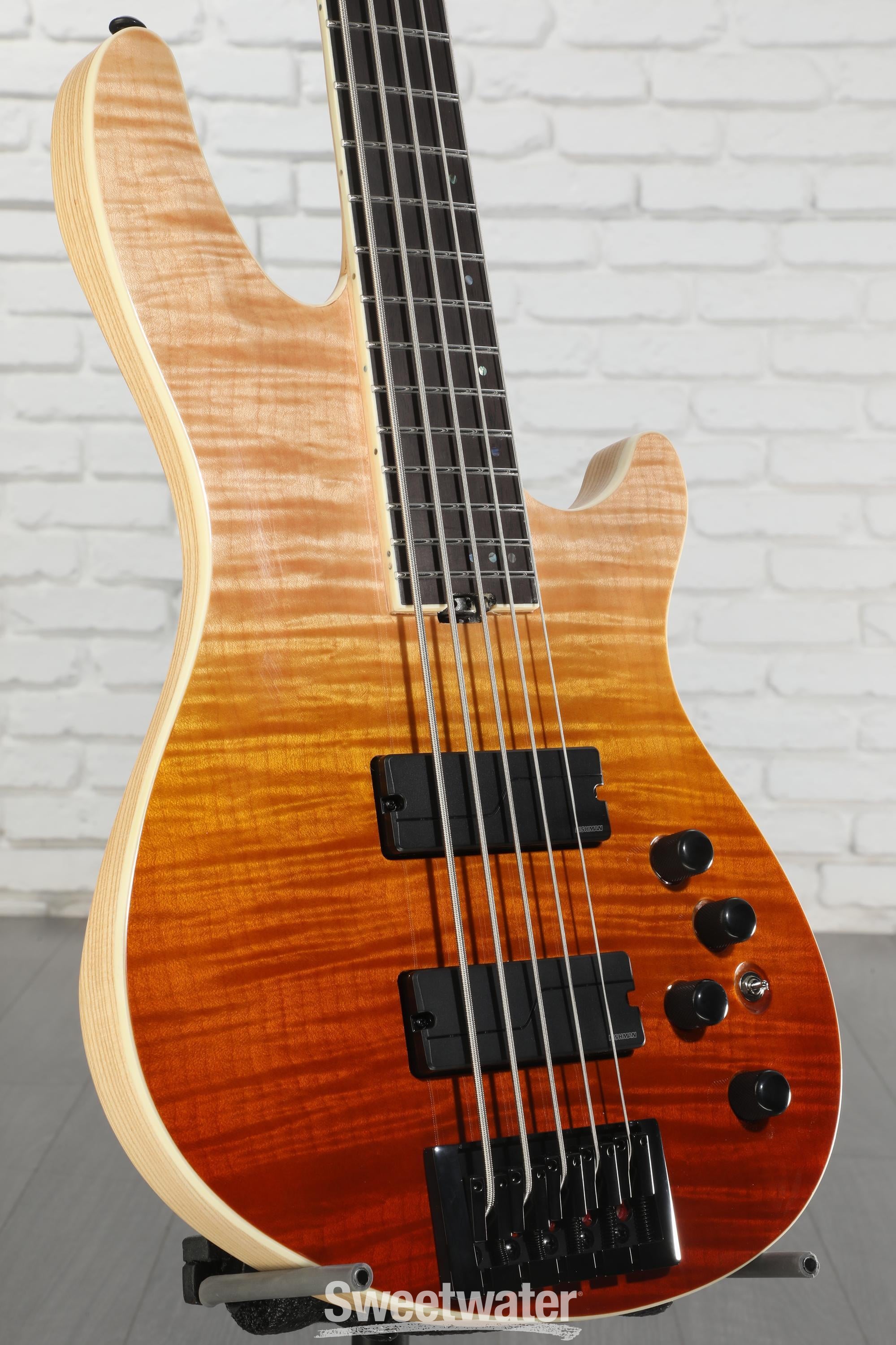 Schecter C-5 SLS Elite エレキベース 5弦 Schecter SLS Elite-5 Bass Guitar - Antique Fade Burst | Sweetwater