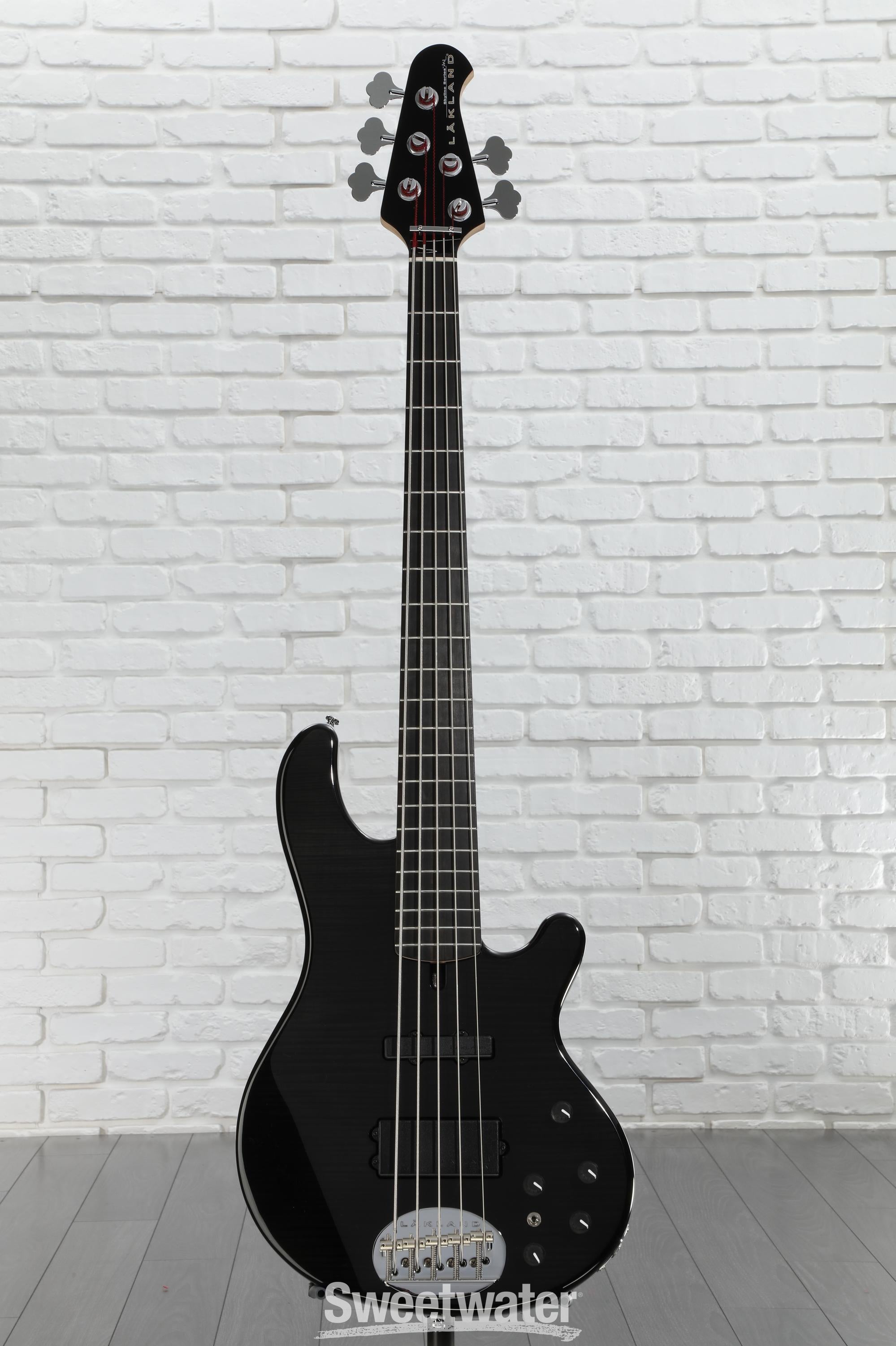Lakland Skyline 55-02 Deluxe Bass Guitar - Transparent Black