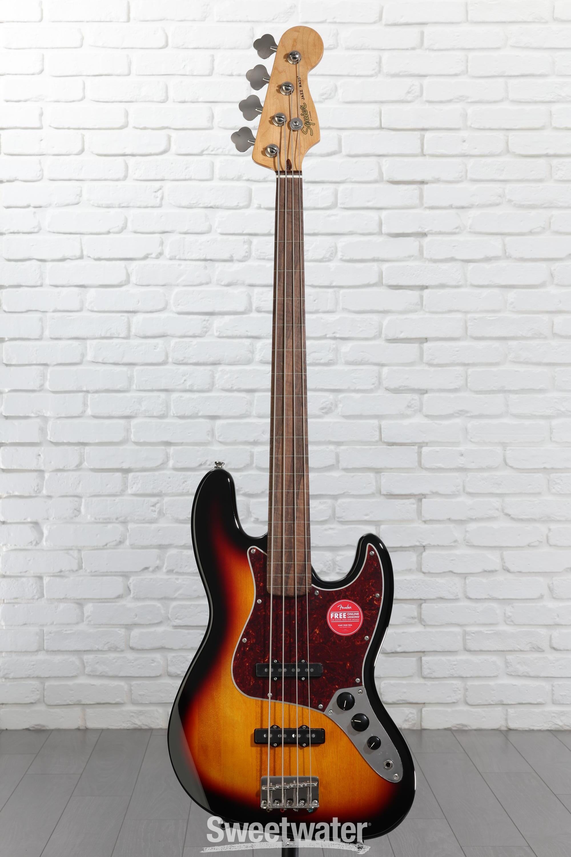 Squier Classic Vibe '60s Fretless Jazz Bass - 3-Tone Sunburst