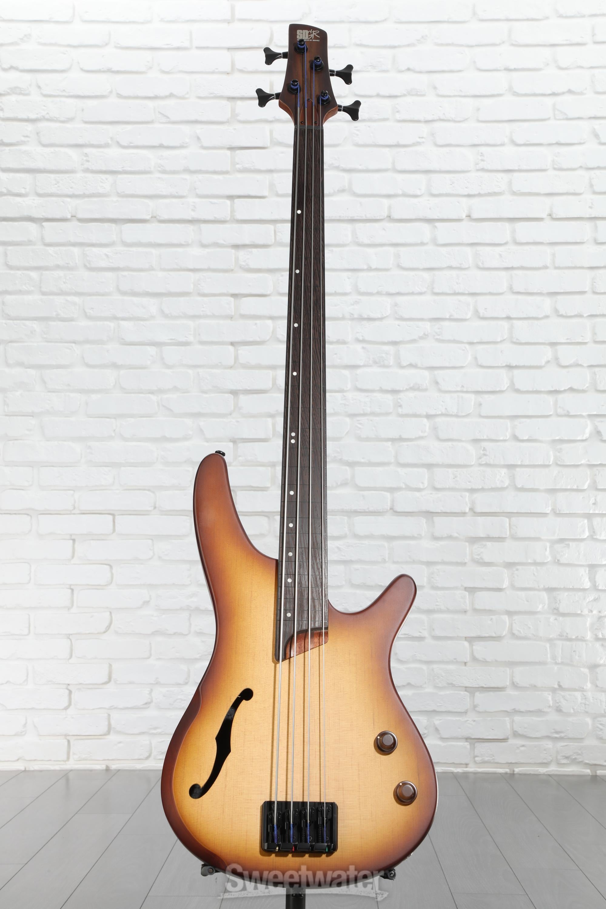 Ibanez SRH500F Fretless Bass Guitar - Natural Browned Burst Flat