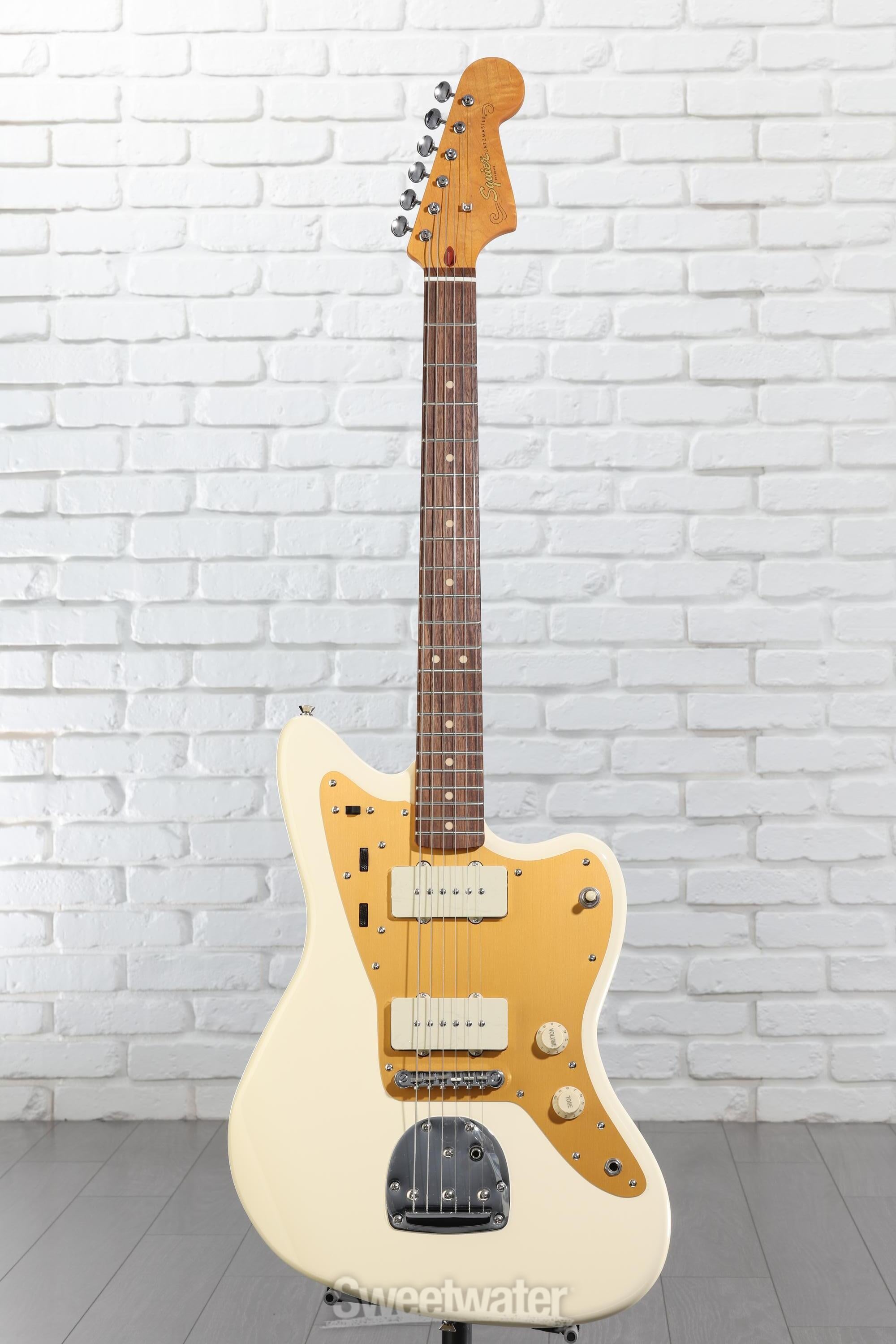 Squier J Mascis Signature Jazzmaster - Vintage White with Indian