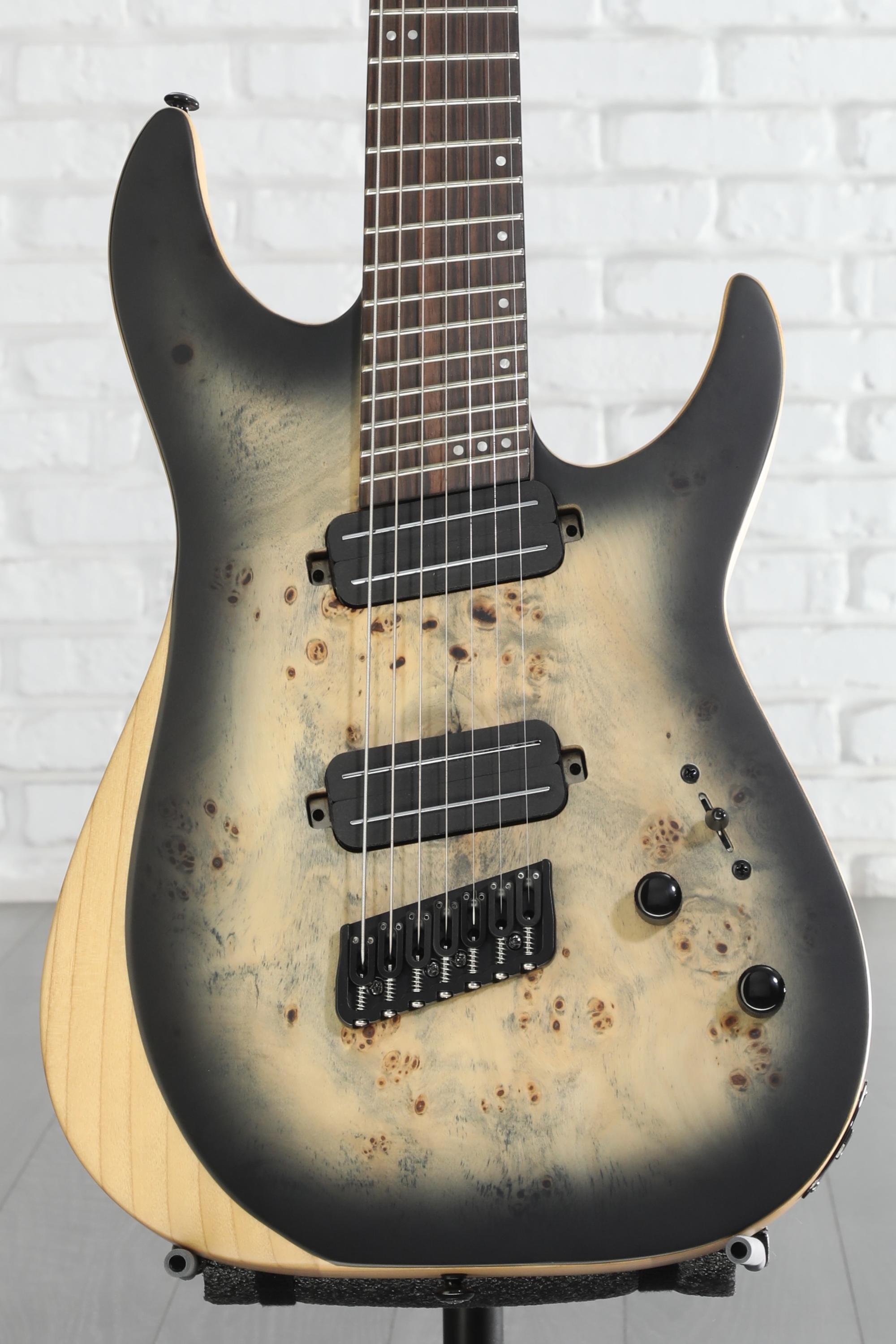Schecter Reaper-7 Multiscale - Satin Charcoal Burst | Sweetwater