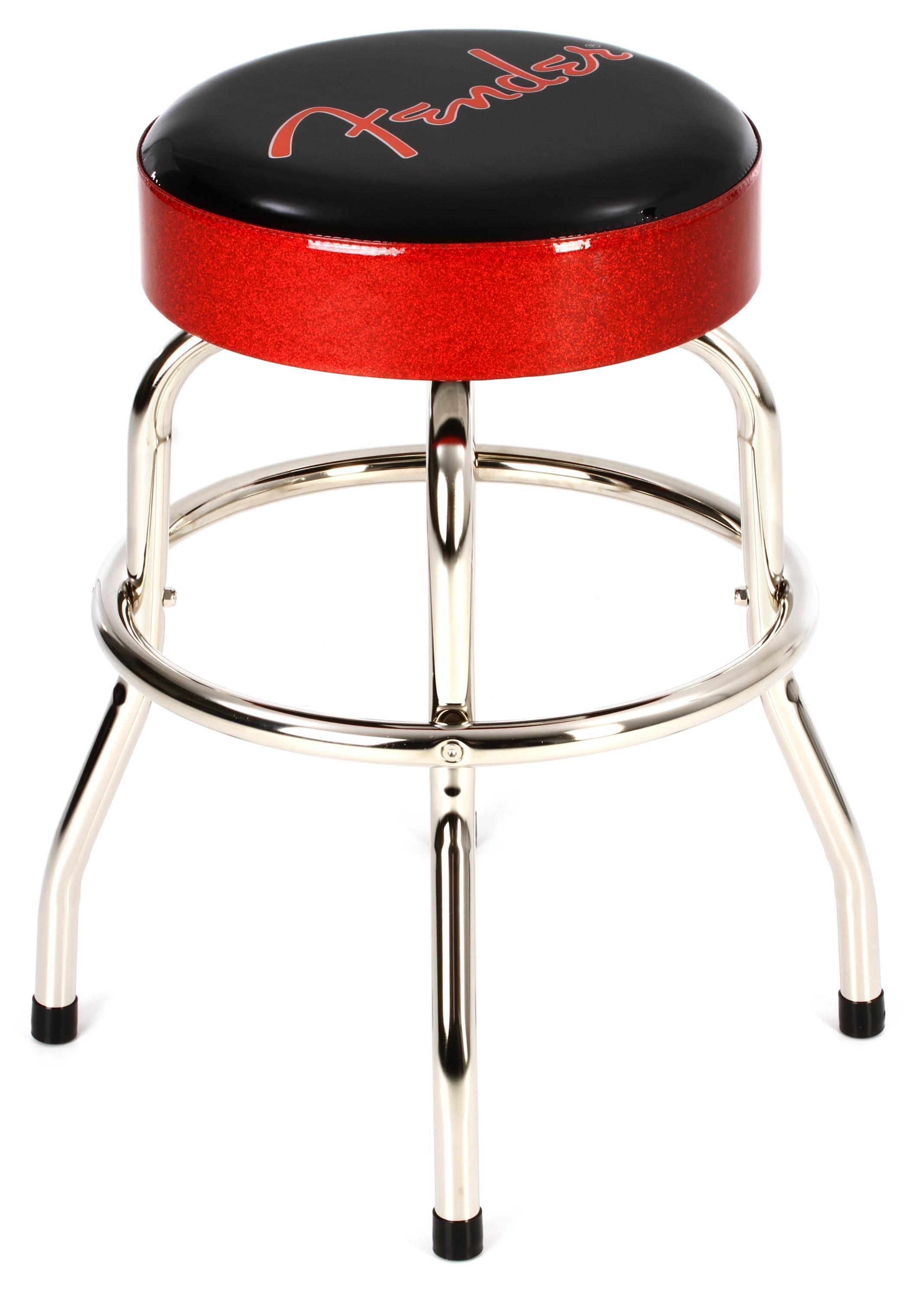 Fender Red and Black Logo Barstool - 24 inch | Sweetwater