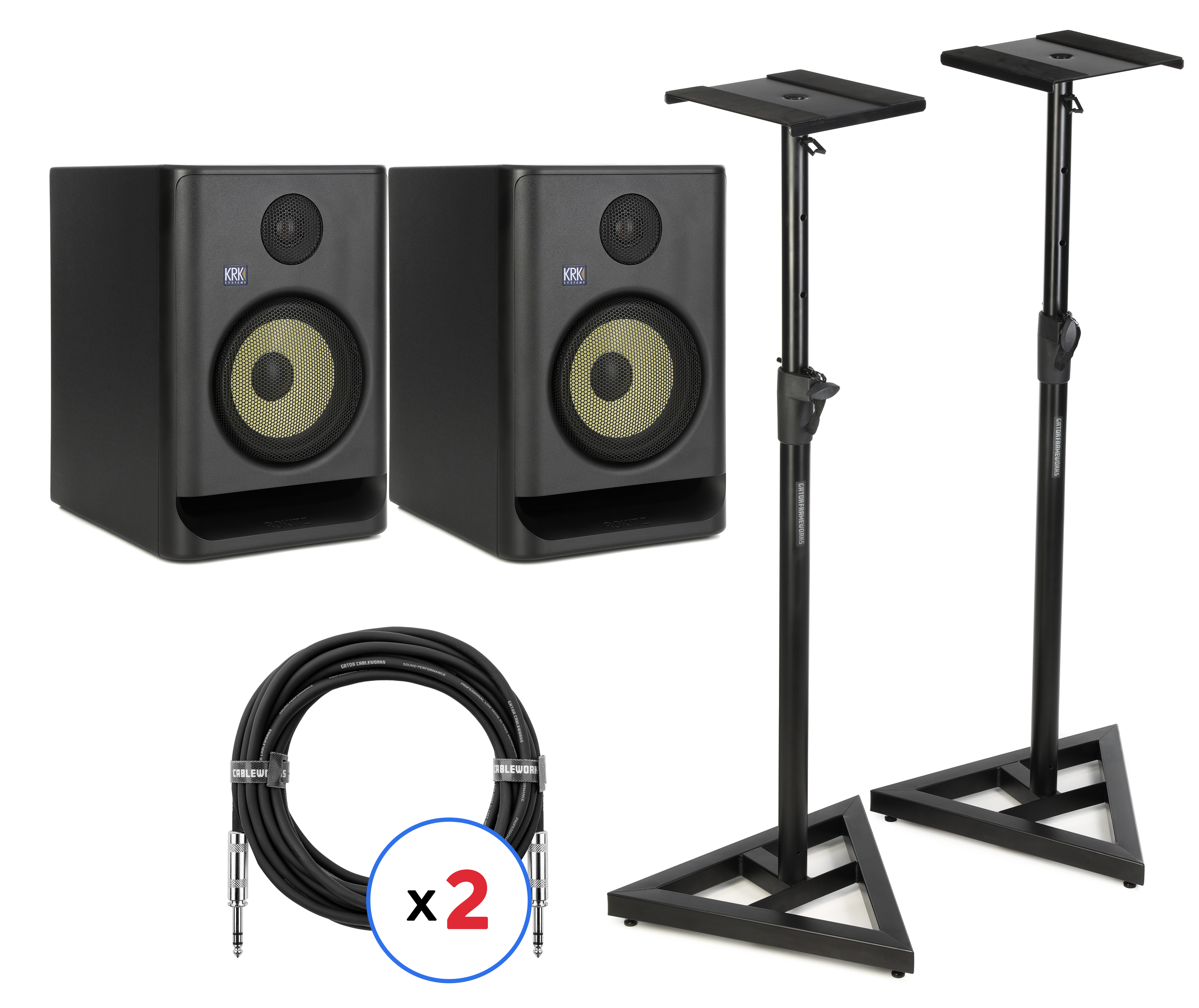 KRK Rokit 5 スタンド付き KRK ROKIT G5 RP5G5 スタンドセット パワードスタジオモニター