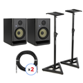 Photo of KRK ROKIT 7 G5 7-inch Powered Studio Monitor Pair with Stands and Cables