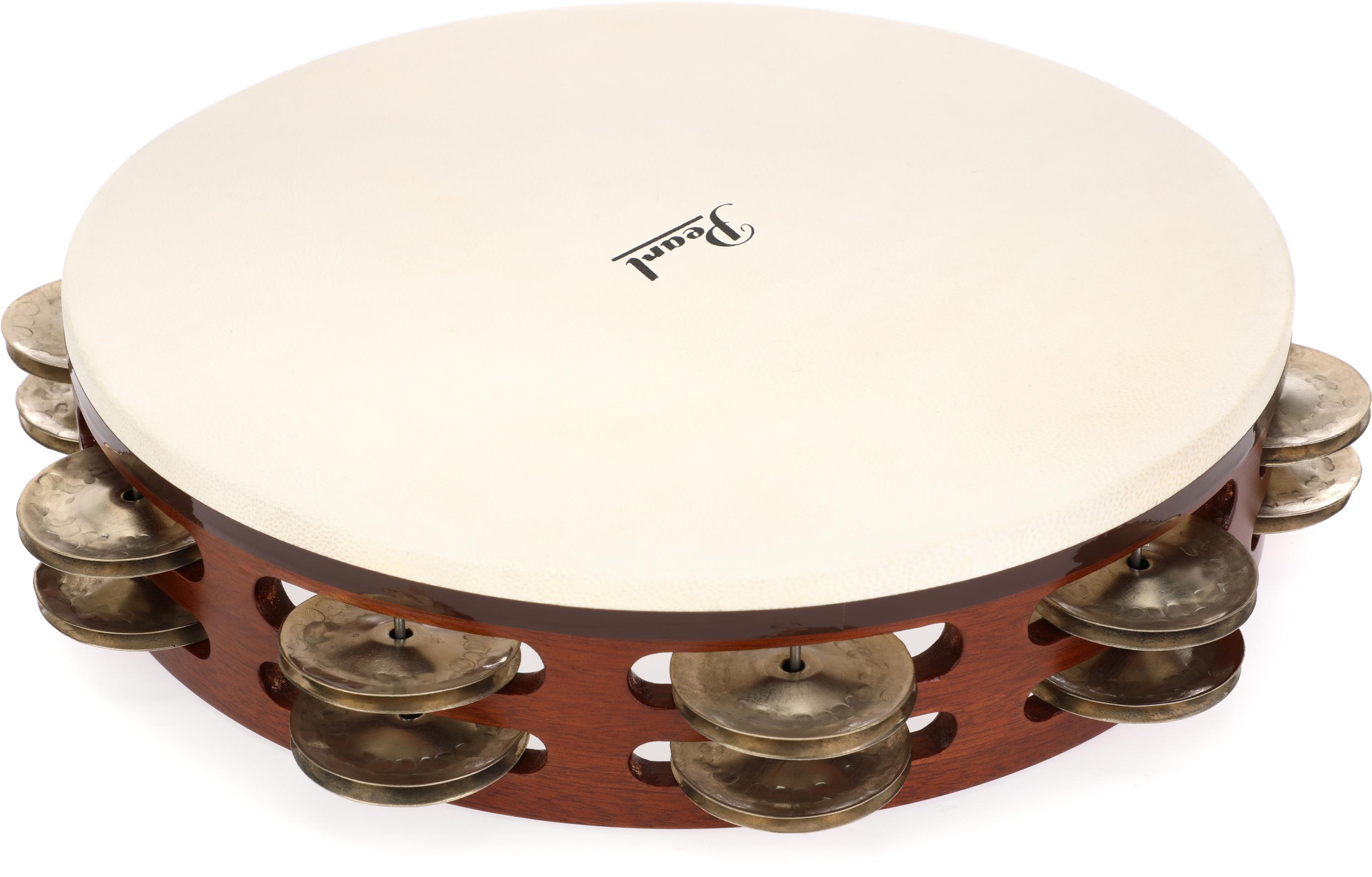 Pearl Orchestral Tambourine - 10-inch, German Silver