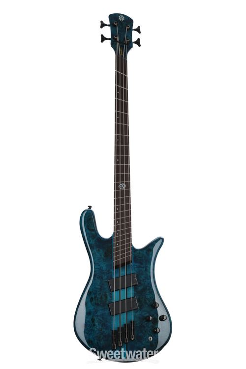 Spector NS Dimension 4 Bass Guitar - Black and Blue Gloss | Sweetwater