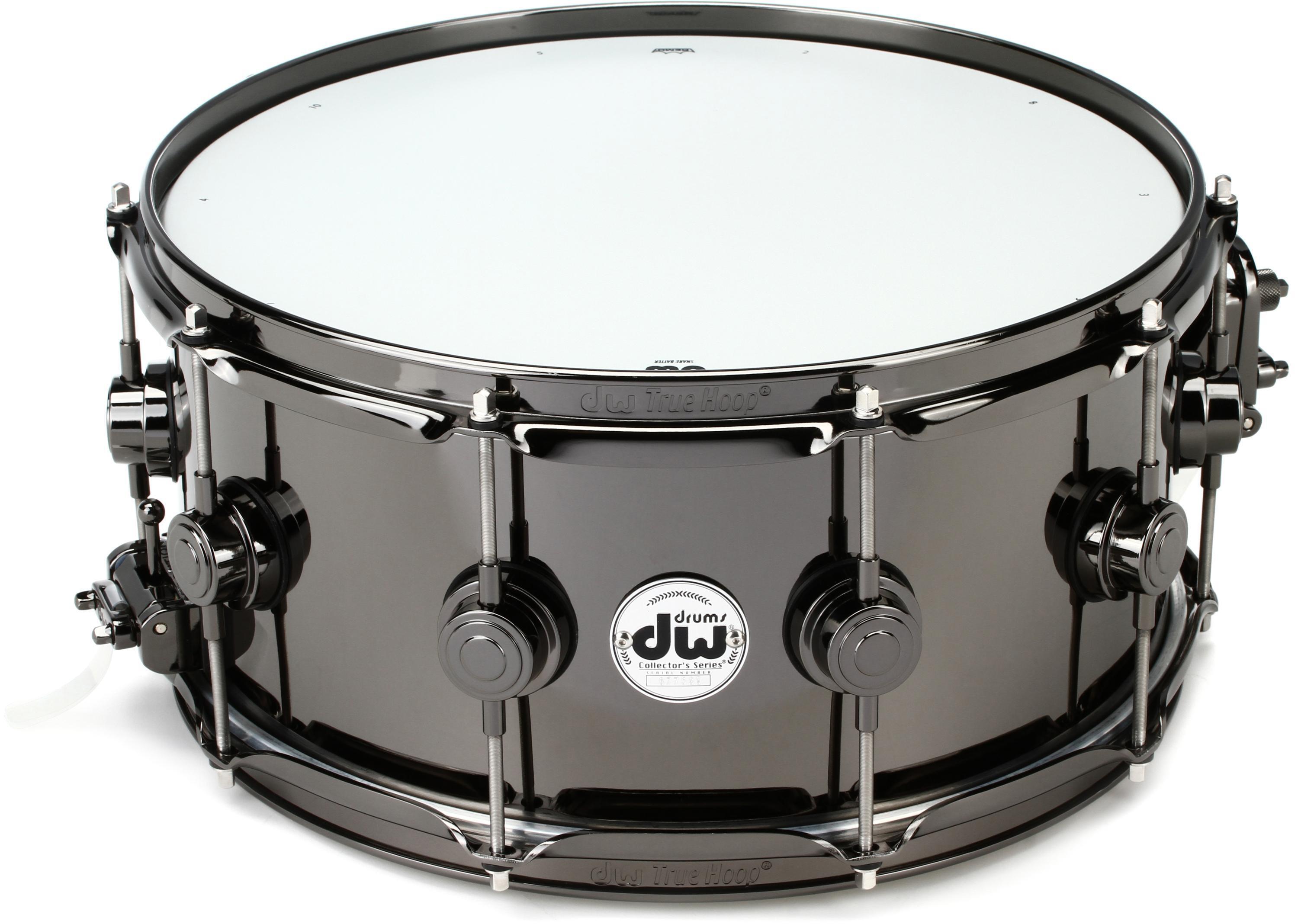 DW Collector's Series Metal Snare Drum - 6.5 x 14-inch - Black Nickel Over  Brass with Black Nickel Hardware