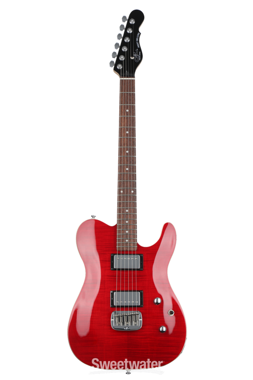 G&L Tribute ASAT Deluxe Carved Top Electric Guitar - Trans Red 