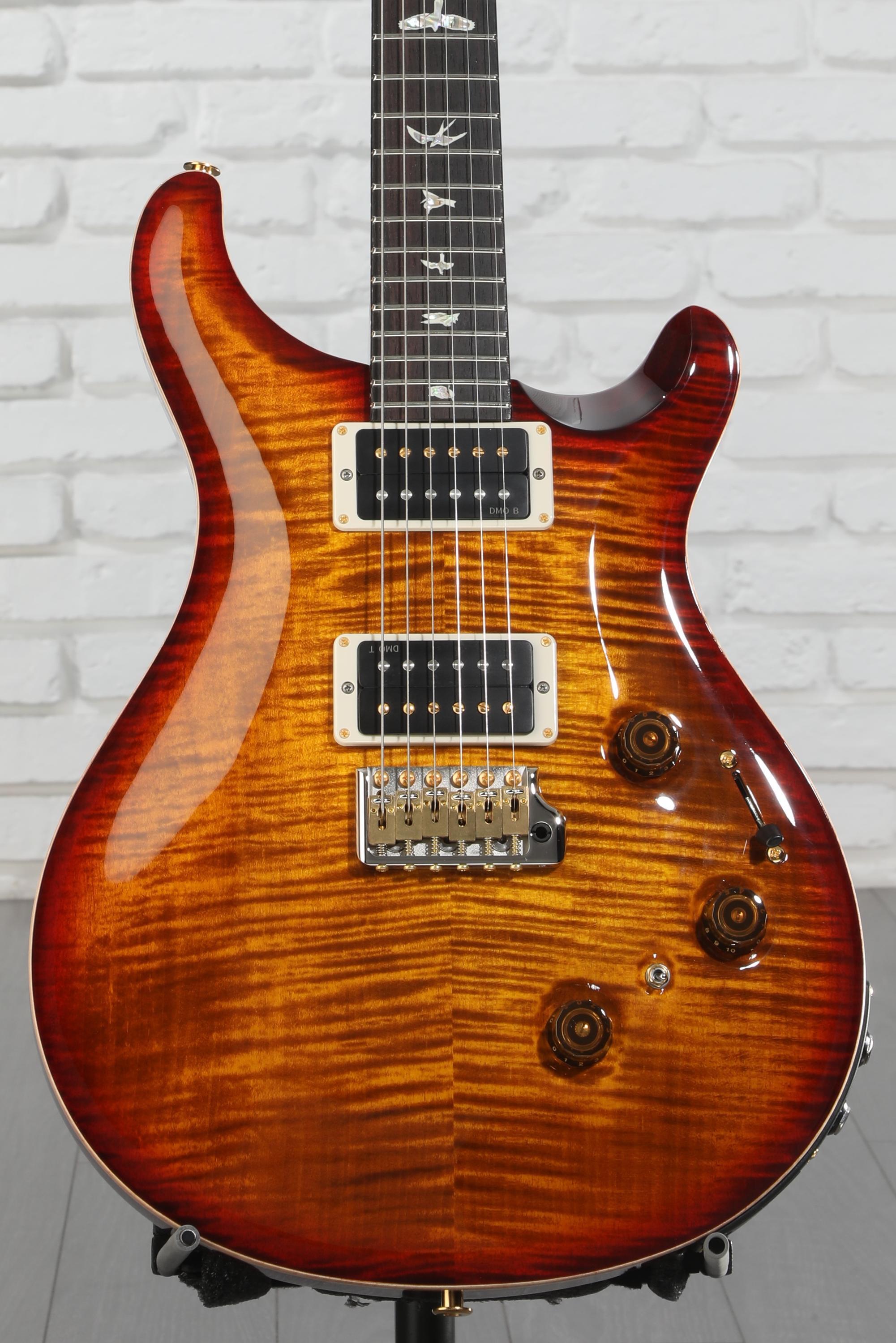 PRS Custom 24 Piezo 10-Top Electric Guitar - Dark Cherry Sunburst