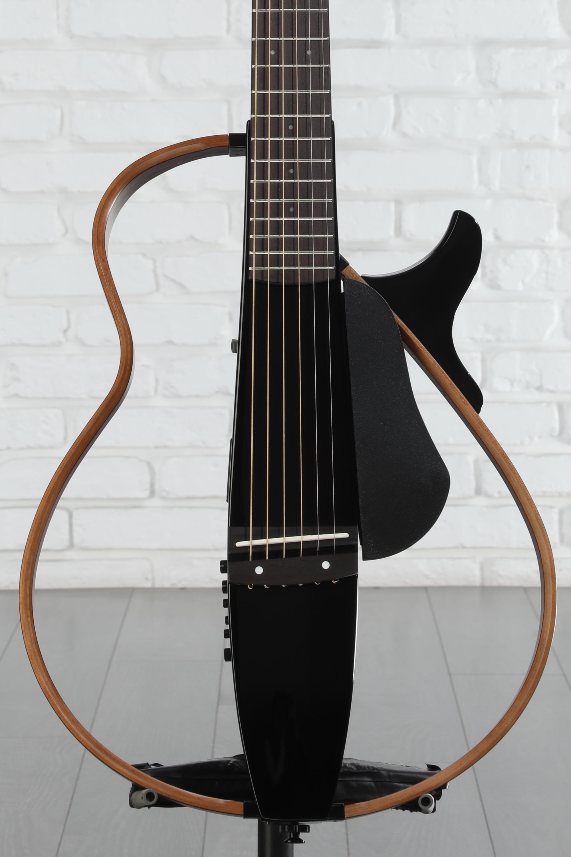 Yamaha Silent Guitar ブラック 6弦 Yamaha SLG200S Silent Guitar - Translucent Black | Sweetwater
