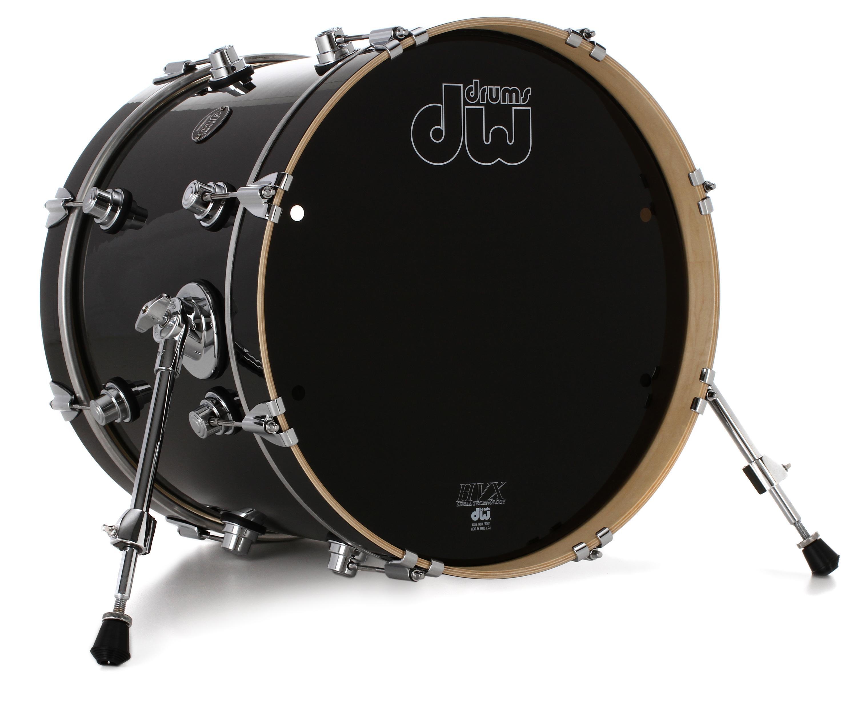 Dw Performance Series Bass Drum 14 X 18 Gloss Black Finish Ply Sweetwater 