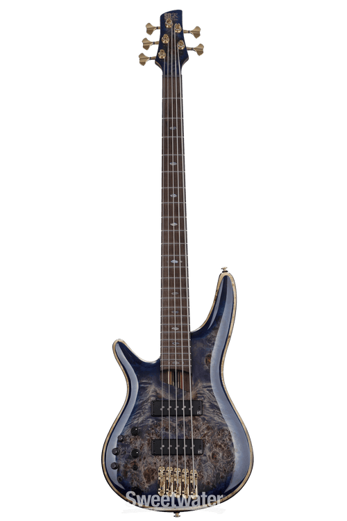 Ibanez Premium SR2605L Bass Guitar - Cerulean Blue Burst | Sweetwater 