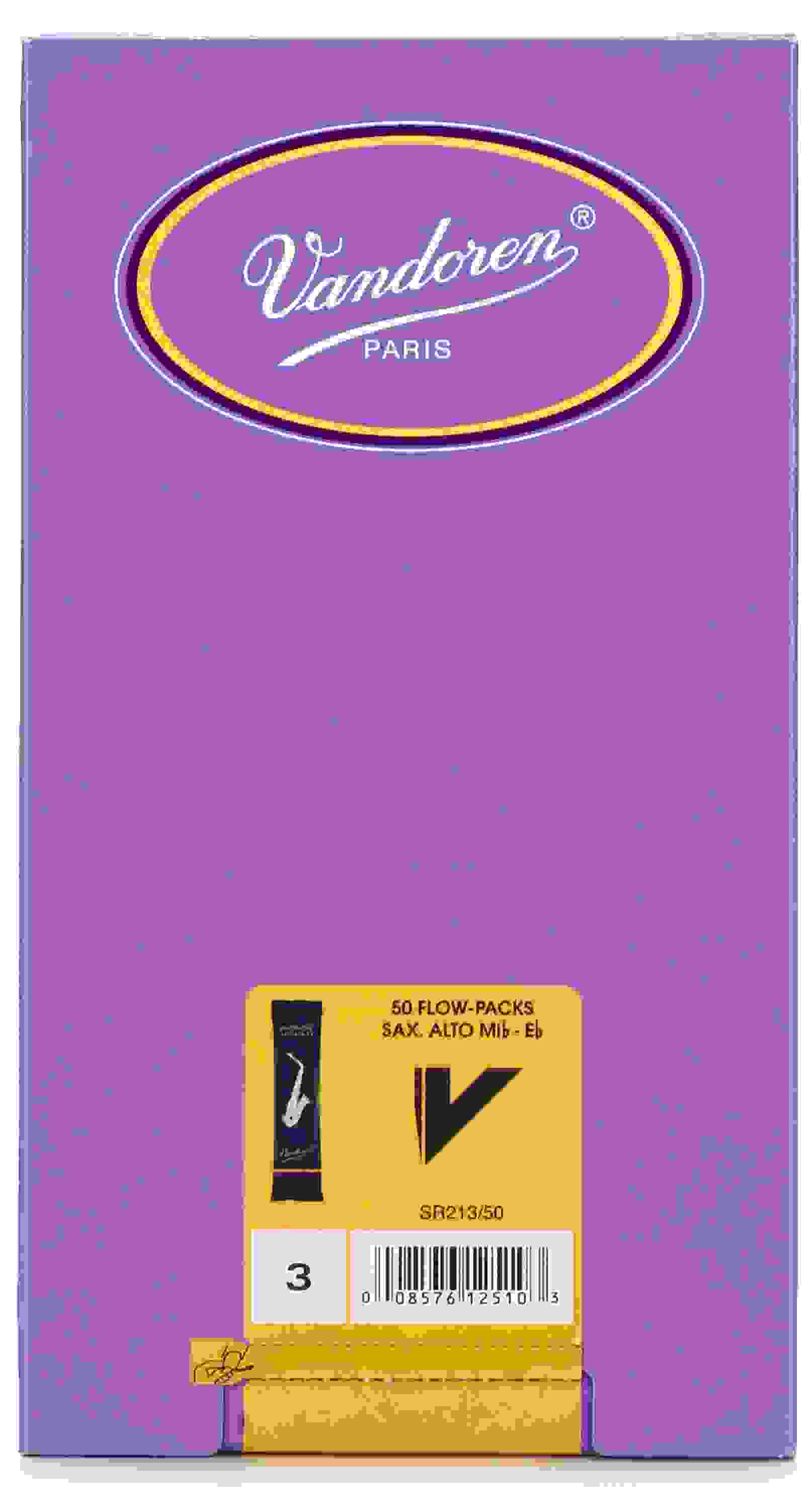 Vandoren Traditonal Alto Saxophone Reeds - 3.0 (50-pack)